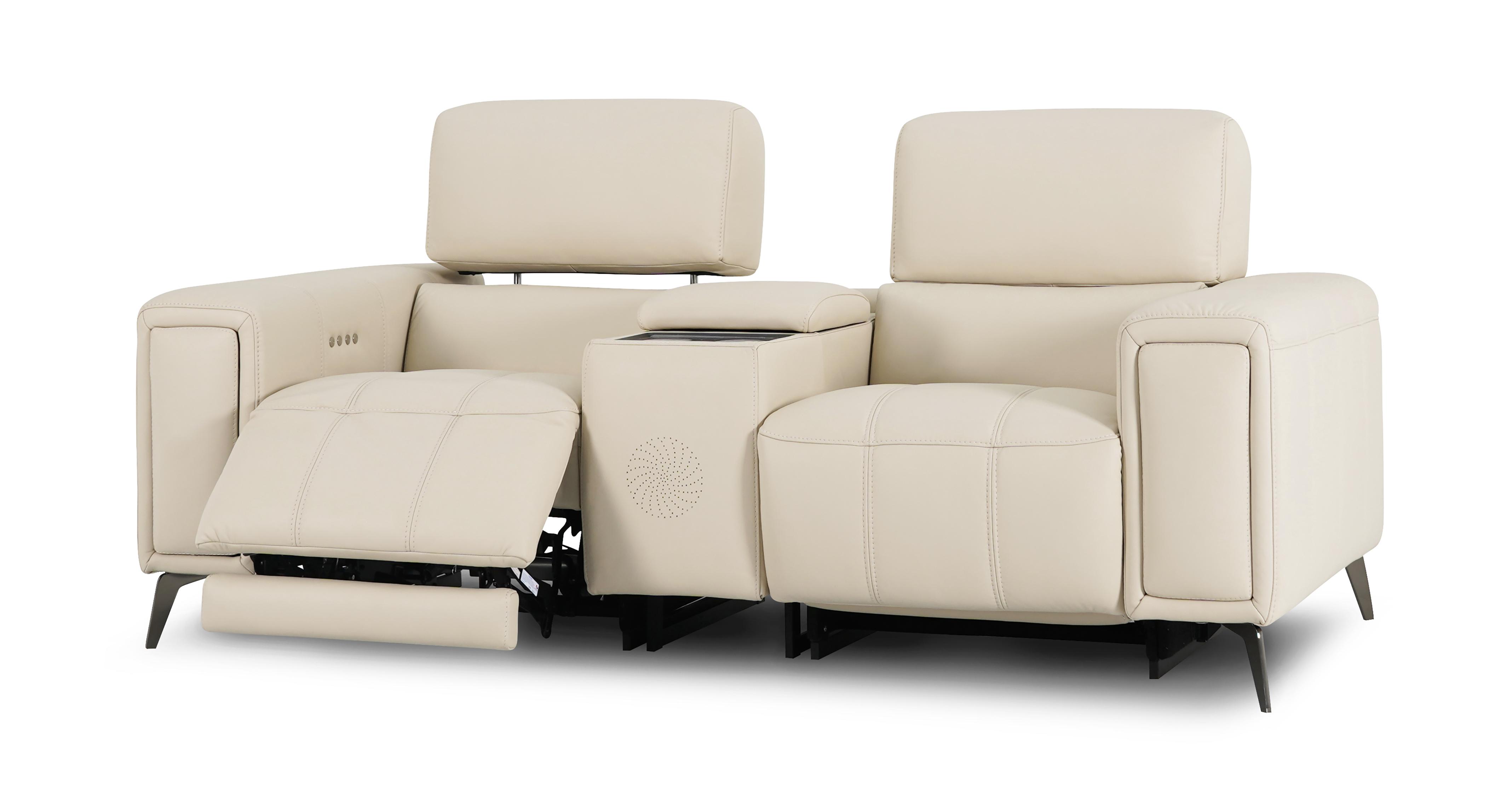 Showcase 2 Seat Cinema Power Recliner with Console in Borelli Frost