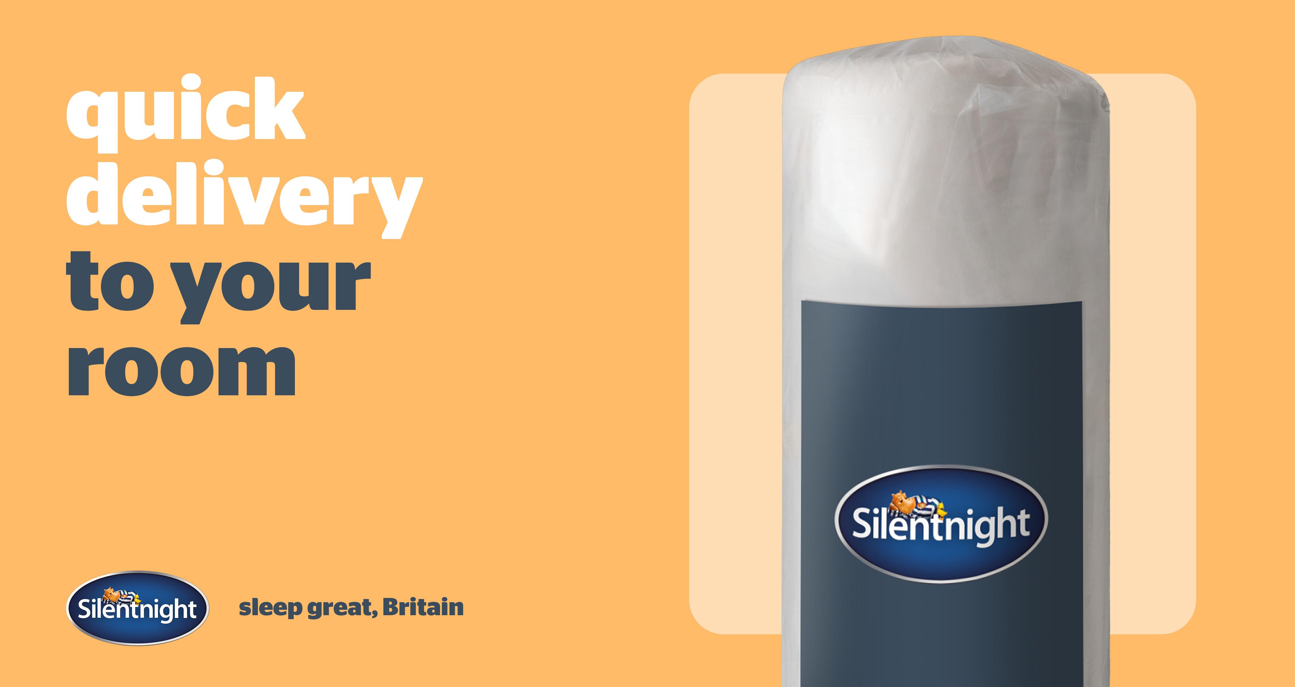 Silentnight-hush-memory-foam-rolled-mattress Double (4 ft 6) Mattress in Silentnight Mattress White