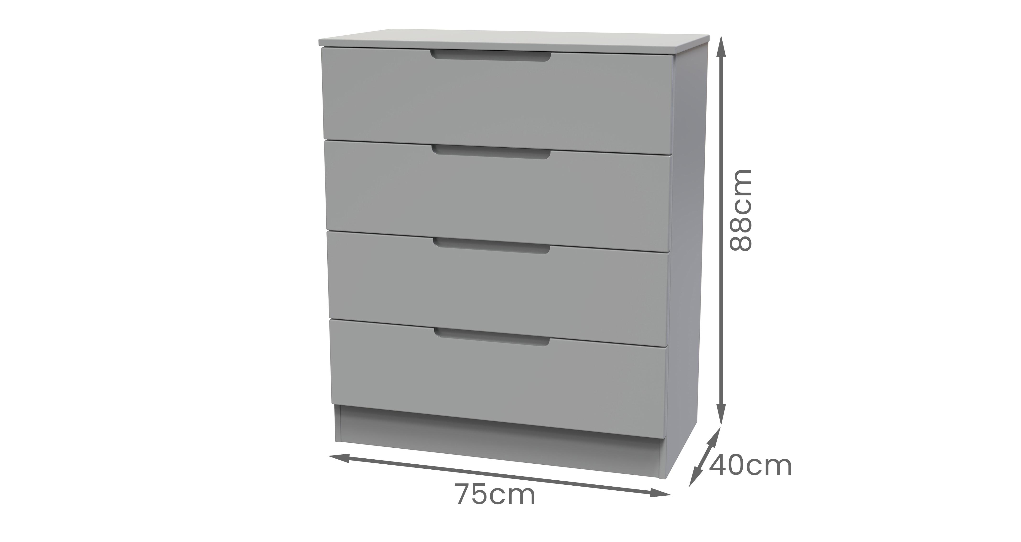 Slane 4 Drawer Chest in Slane Dusky Grey
