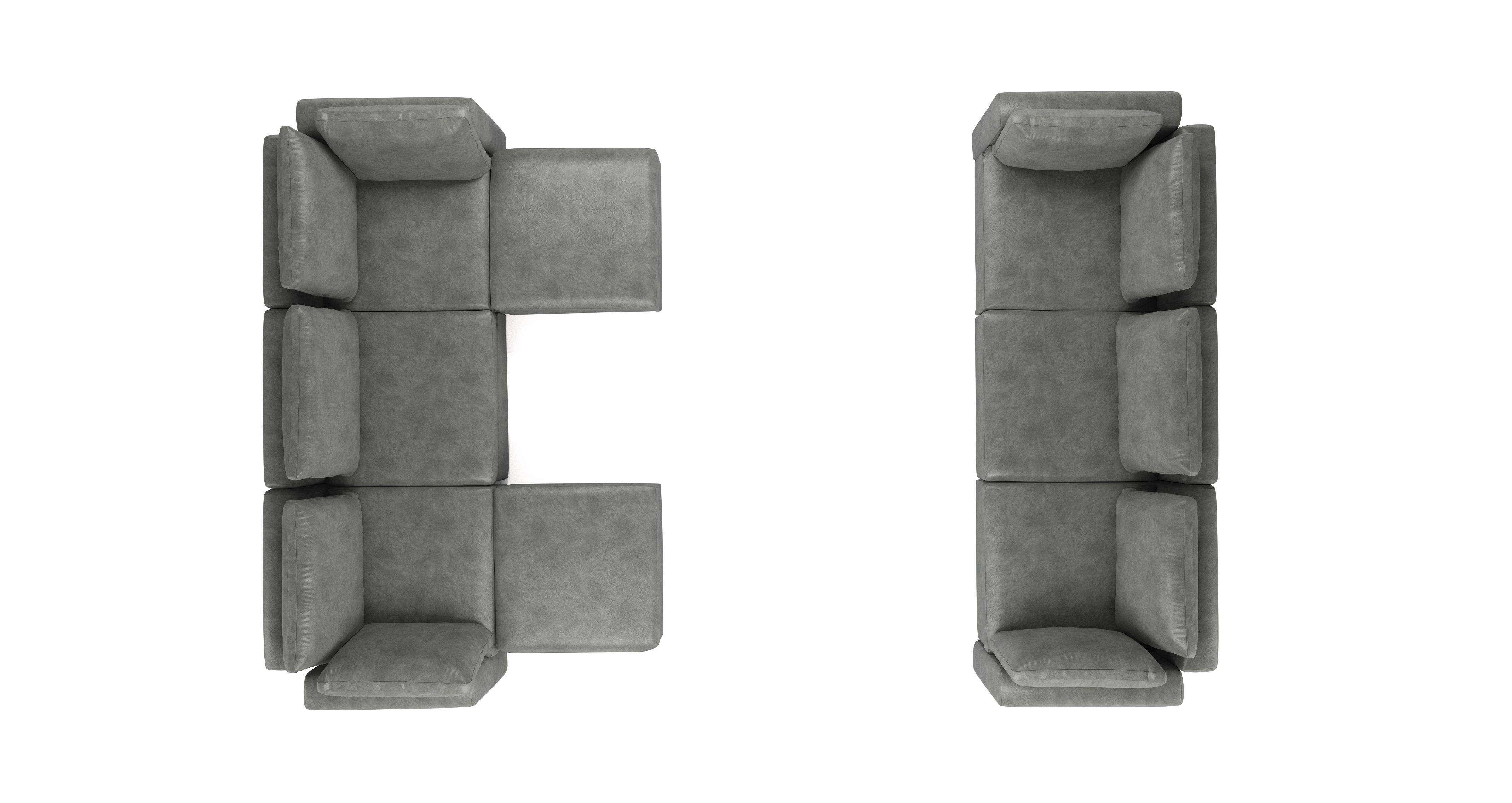 Sofables 8 Seats, 10 Sides - So At Home - Endure Fabric in Sofables Endure Steel