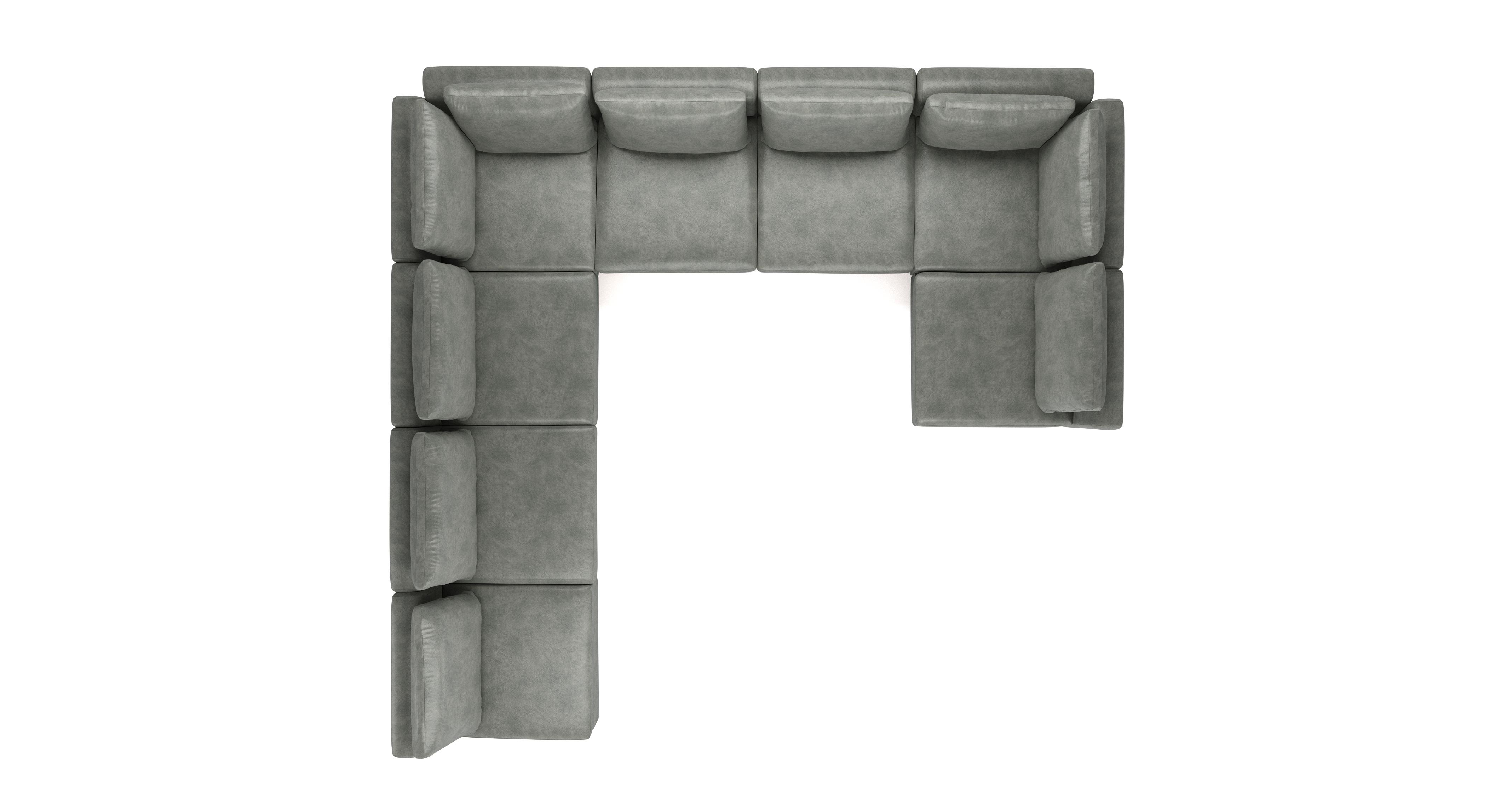 Sofables 8 Seats, 10 Sides - So At Home - Endure Fabric in Sofables Endure Steel