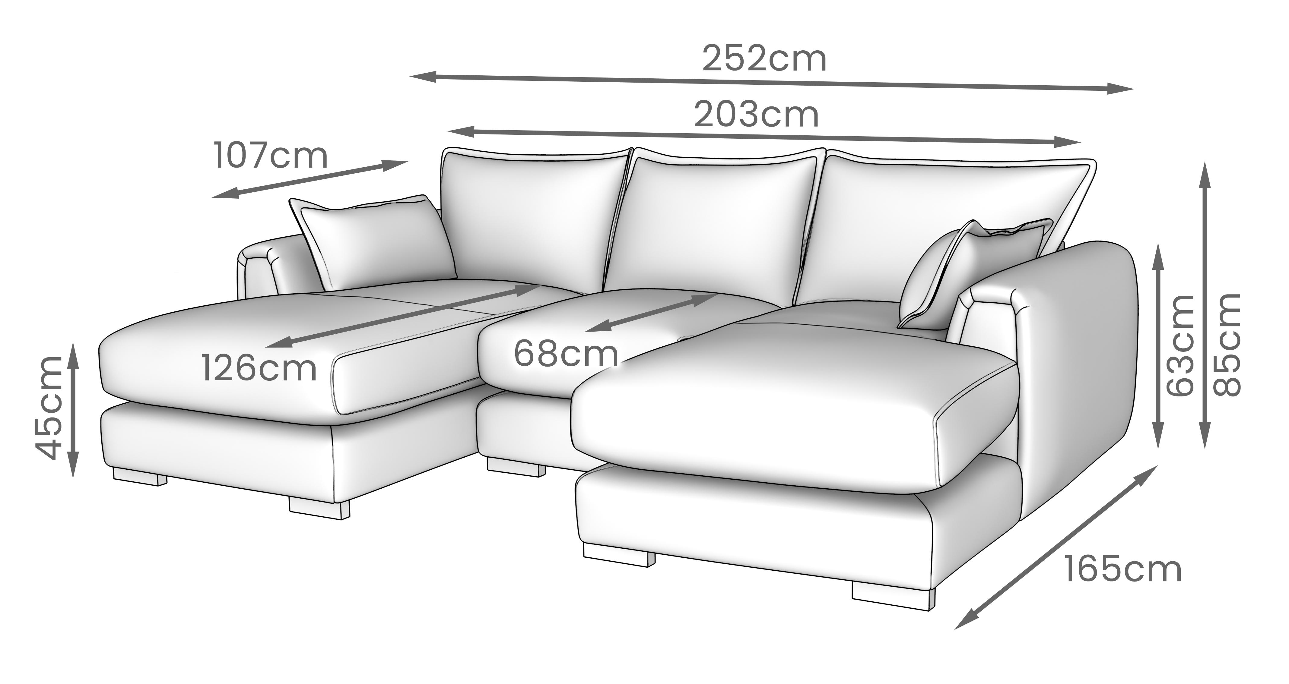 Somerford Small Double Ended Chaise in Somerford Sage with Dark feet