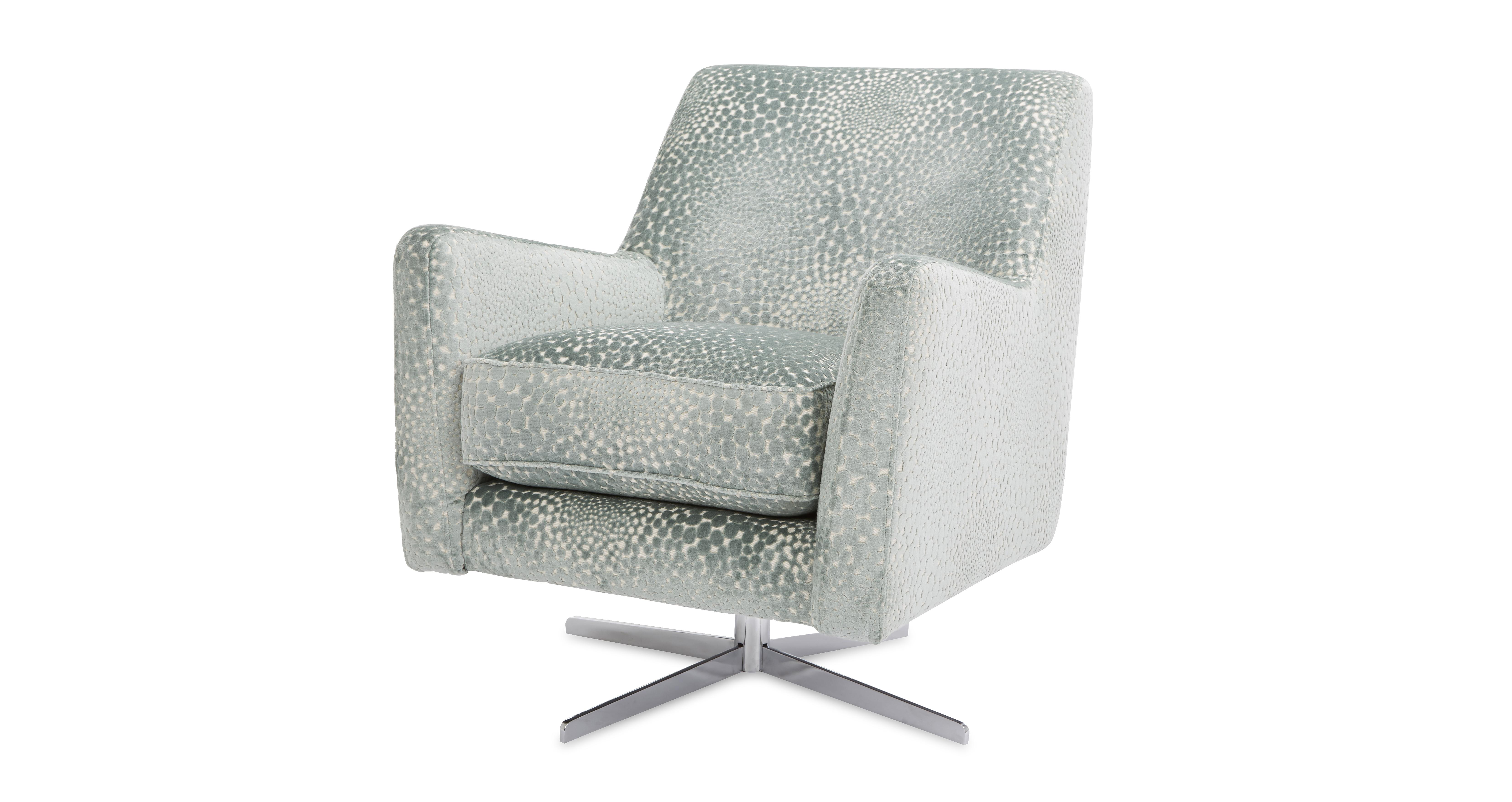 Sophia Patterned Accent Swivel Chair DFS