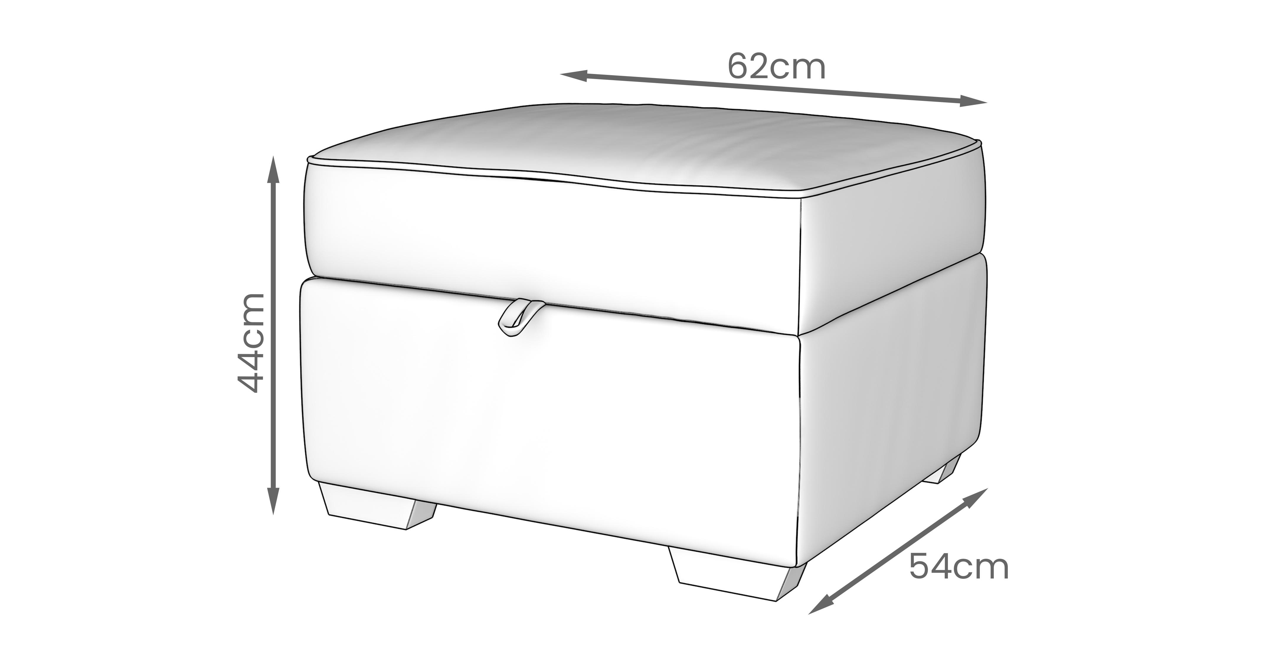 Sophia Storage Footstool in Sophia Pearl Combination with Light Wood feet