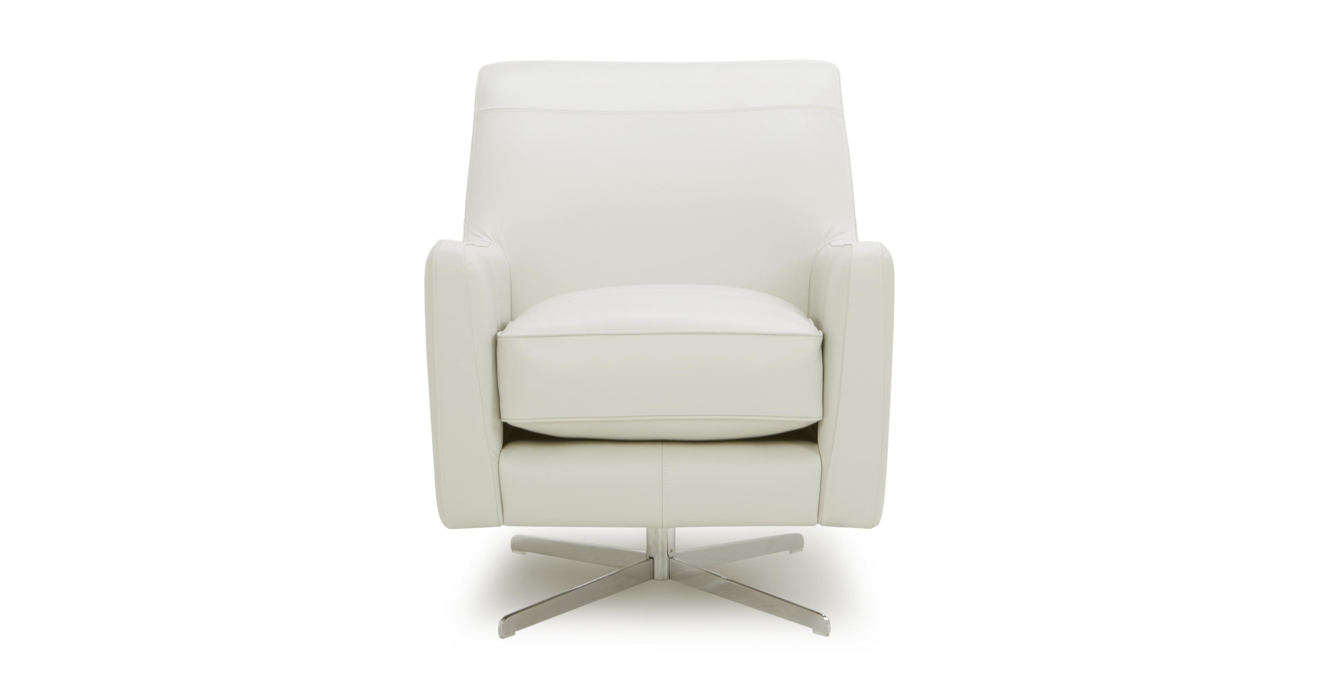 White leather deals cuddle chair