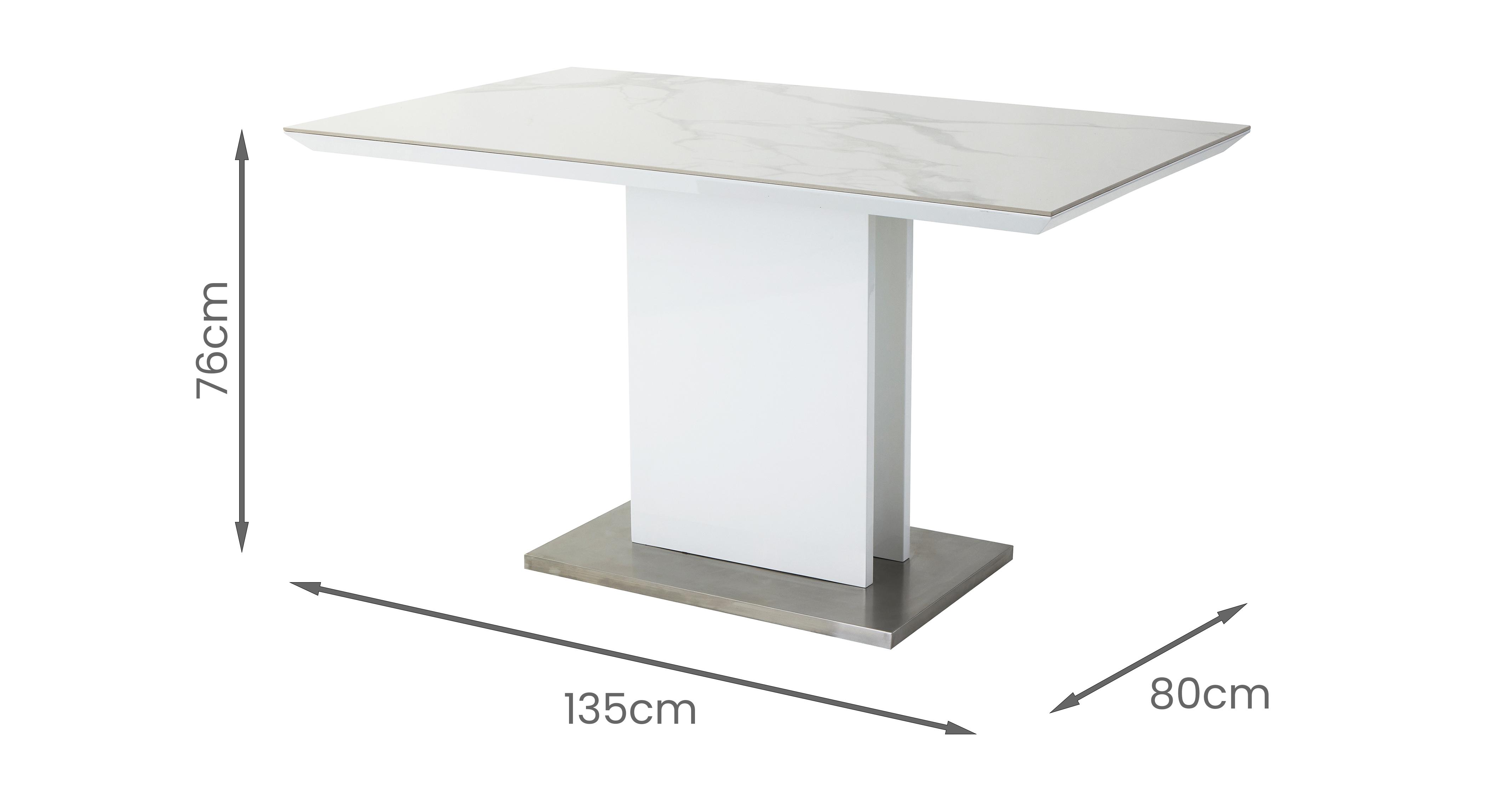 Soria Dining Table & 4 Dining Chairs in Soria White