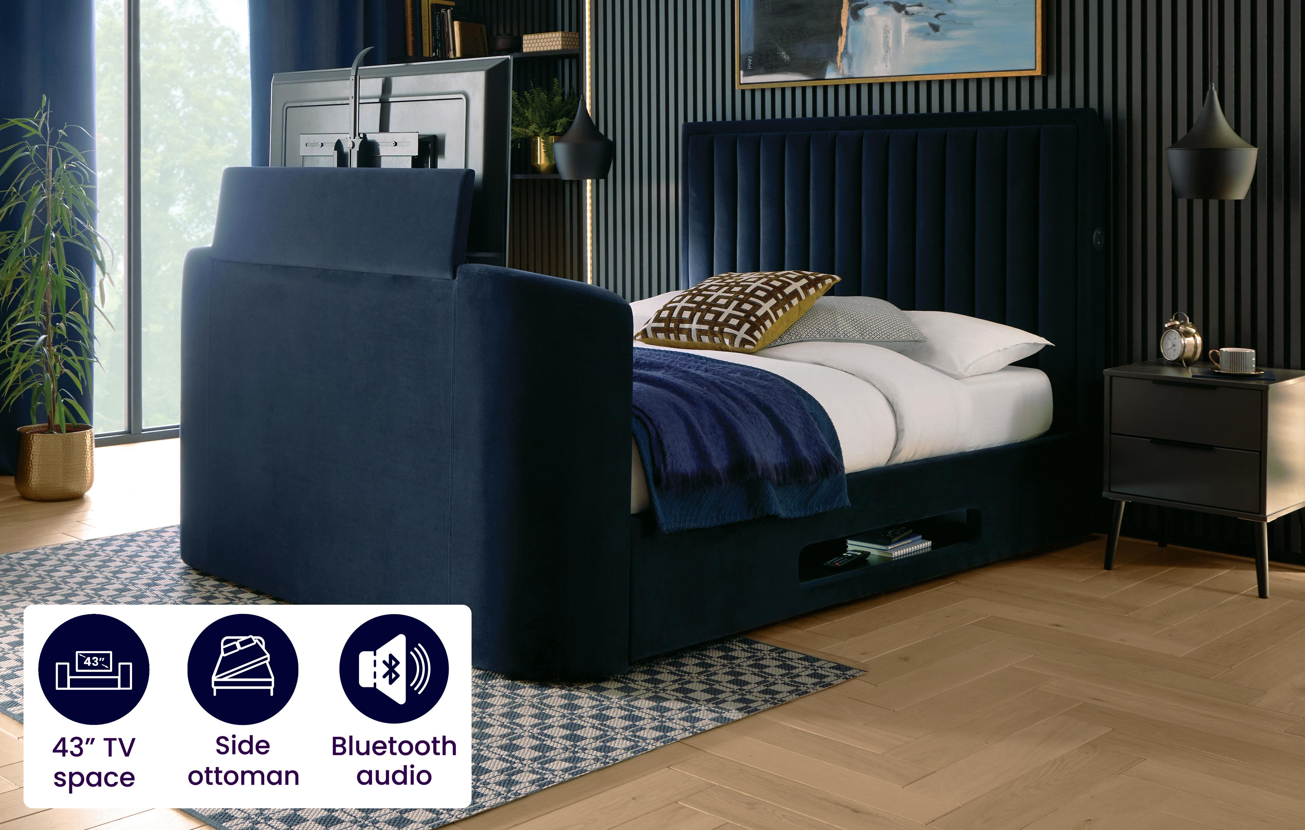 TV Ottoman Double Bedframe