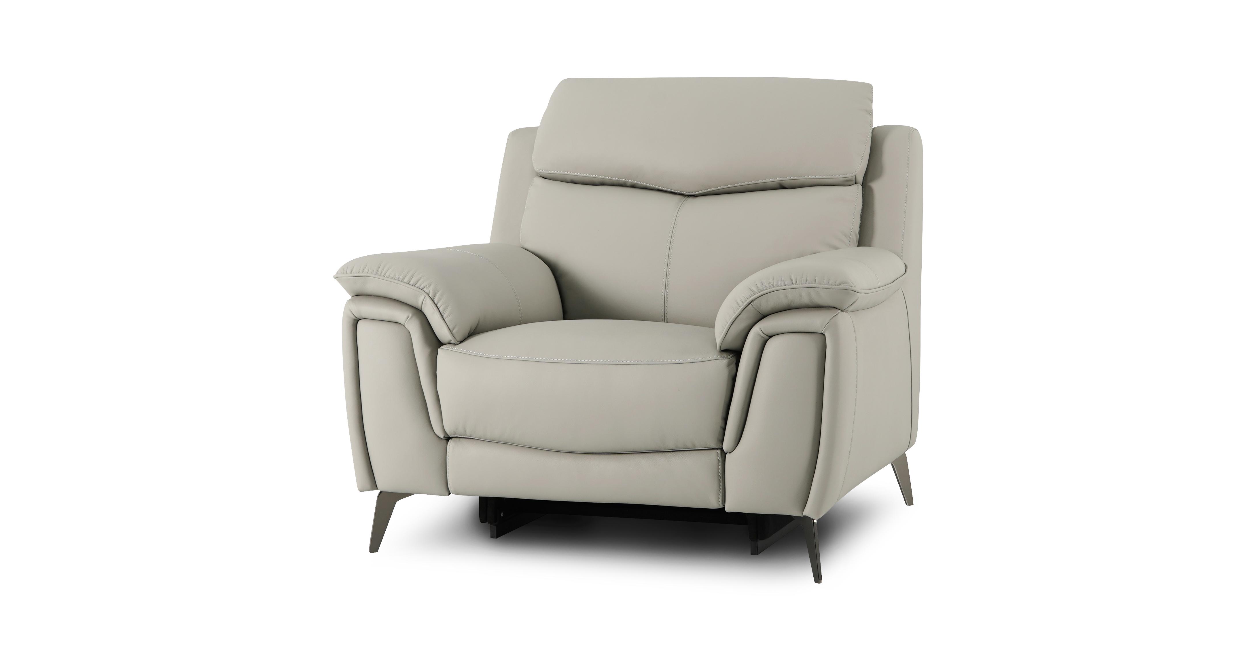 Stowen Power Recliner Chair with Power Headrest in Borelli Grey Mist