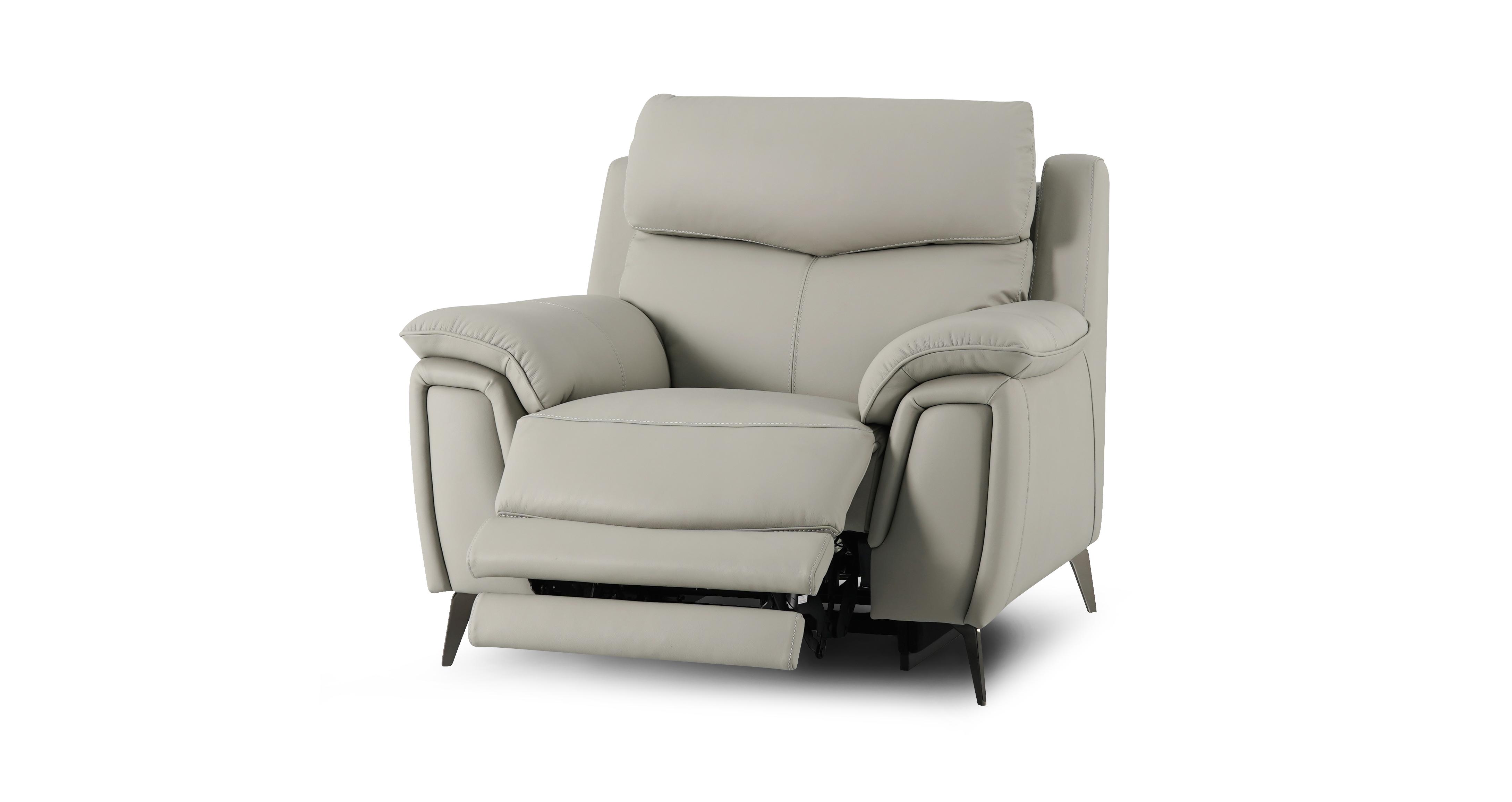 Stowen Power Recliner Chair with Power Headrest in Borelli Grey Mist