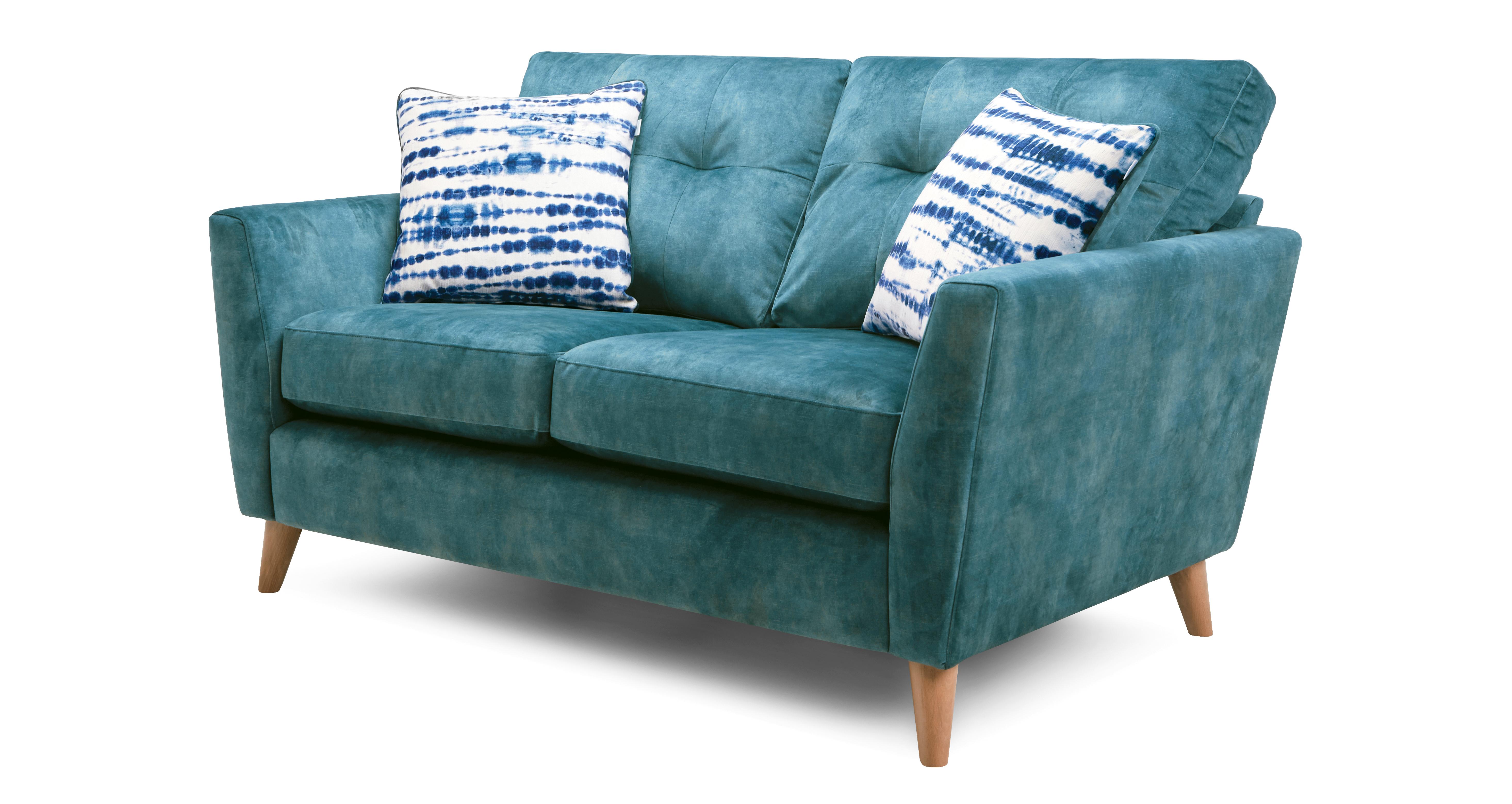 Dfs 2 store seater velvet sofa