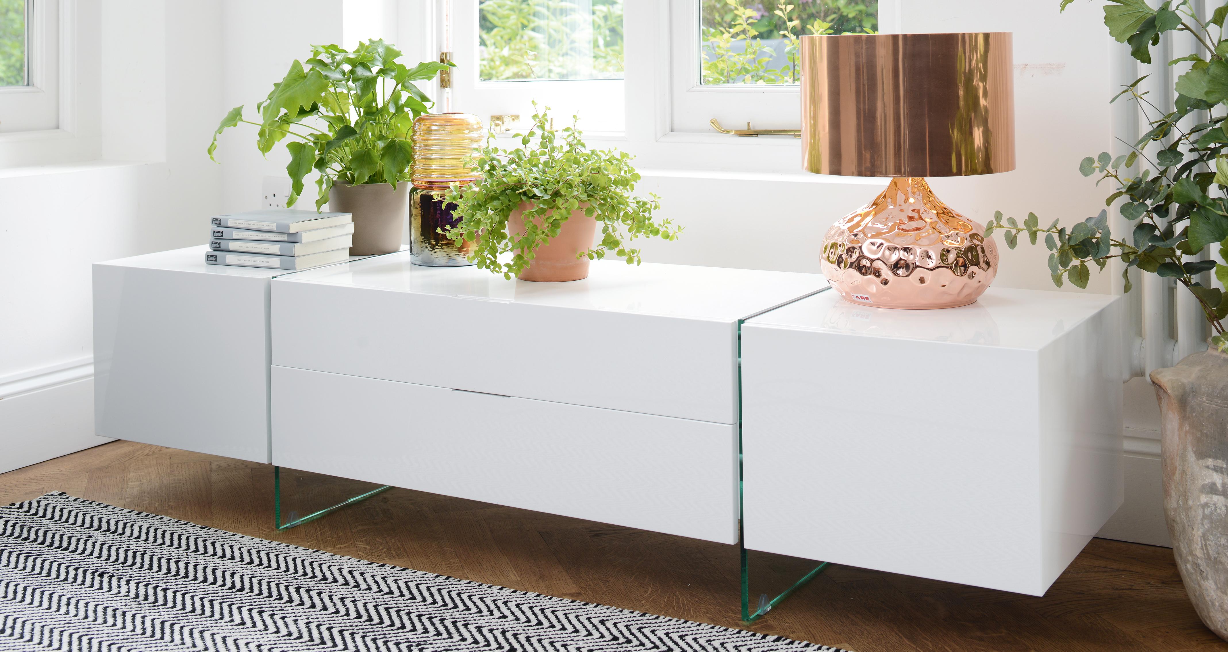 Dwell tv unit deals white