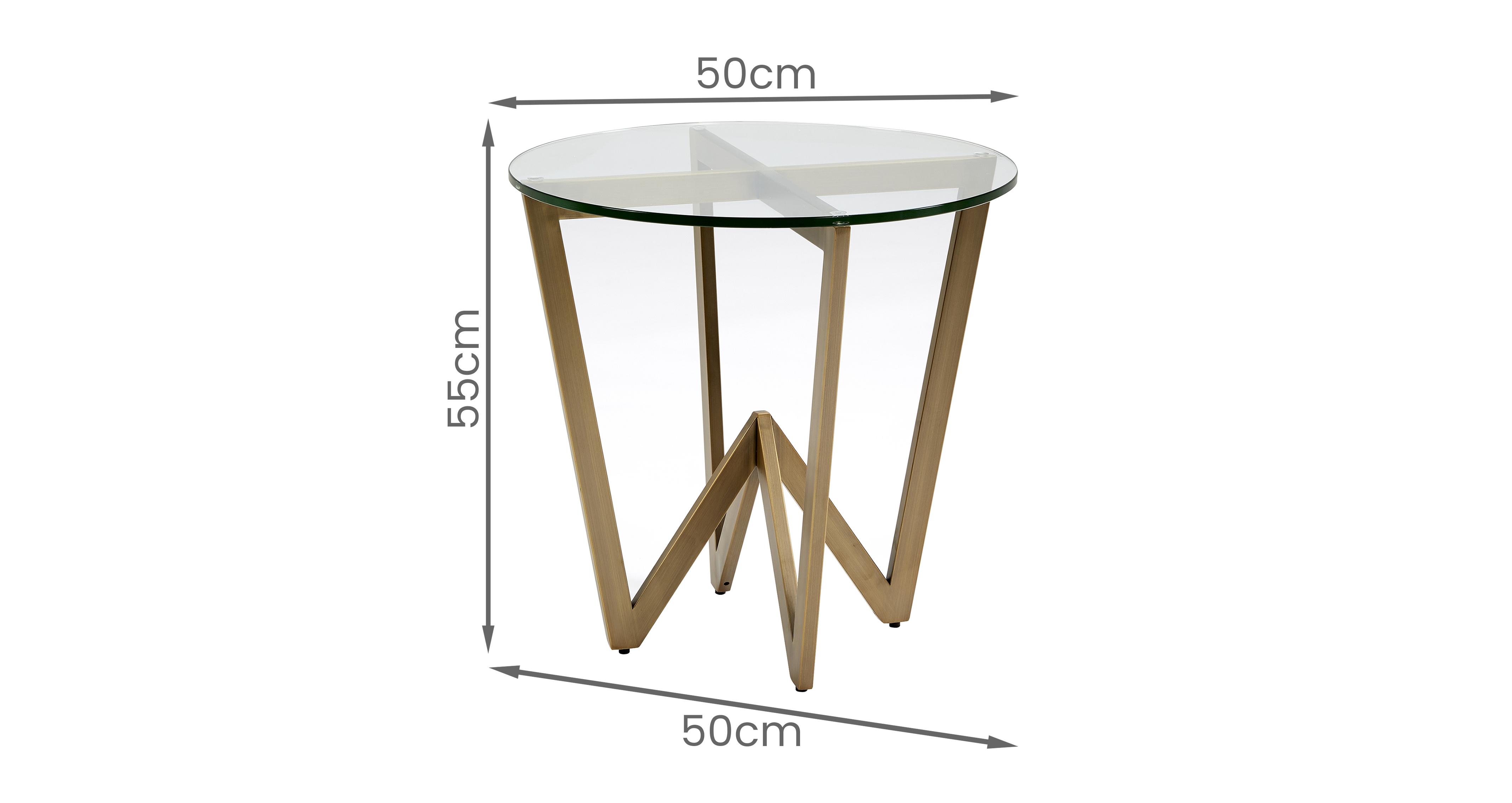 Suki-lamp-table-clearance Lamp table in Suki Glass And Brass Clearance Brass