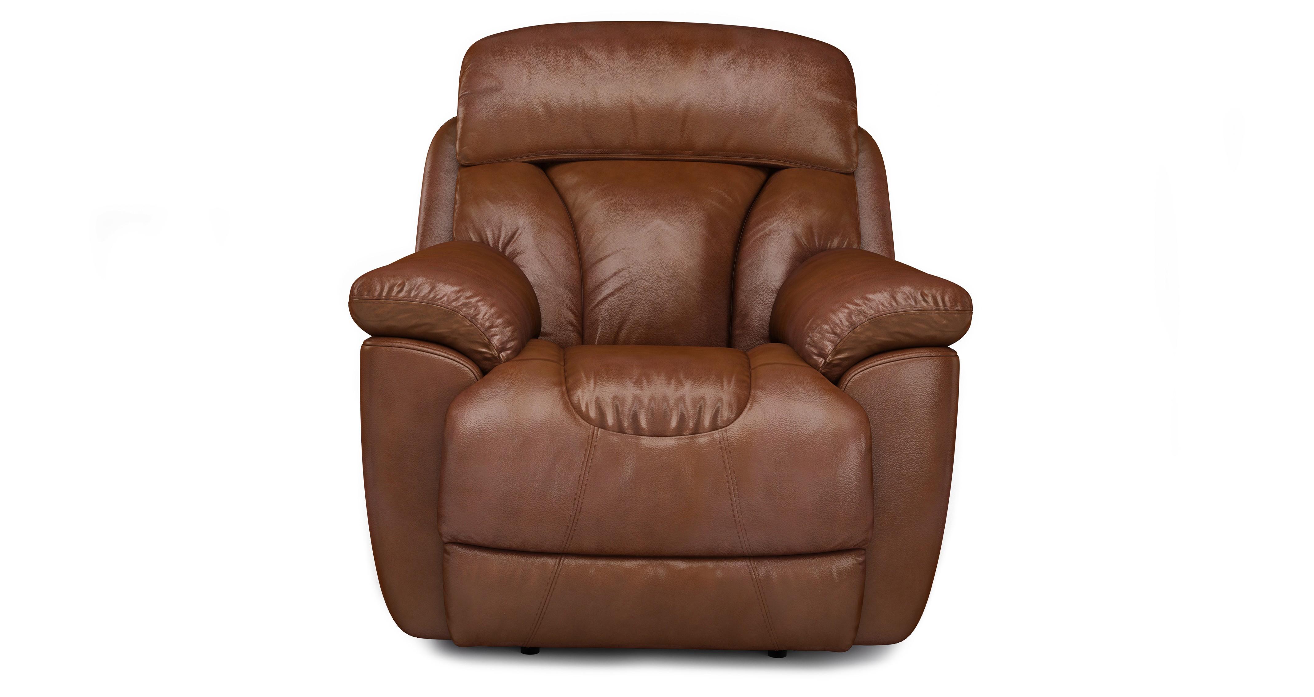 Cream leather recliner on sale chair dfs