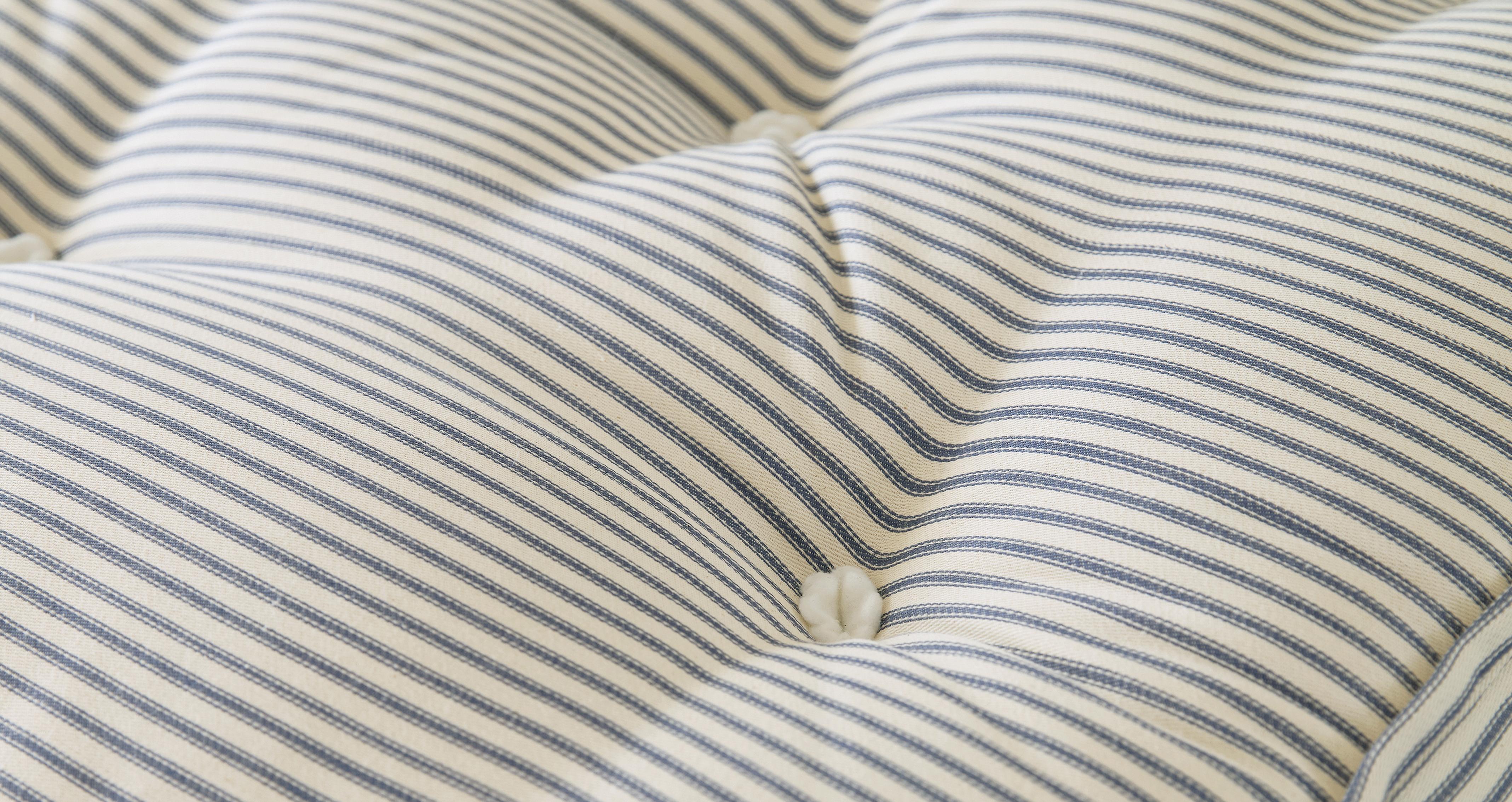 Sycamore-cotton-stripe-6000-mattress Double Mattress in White Mattress White
