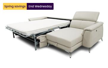 Right Hand Facing Chaise  3 Seater Sofa Bed