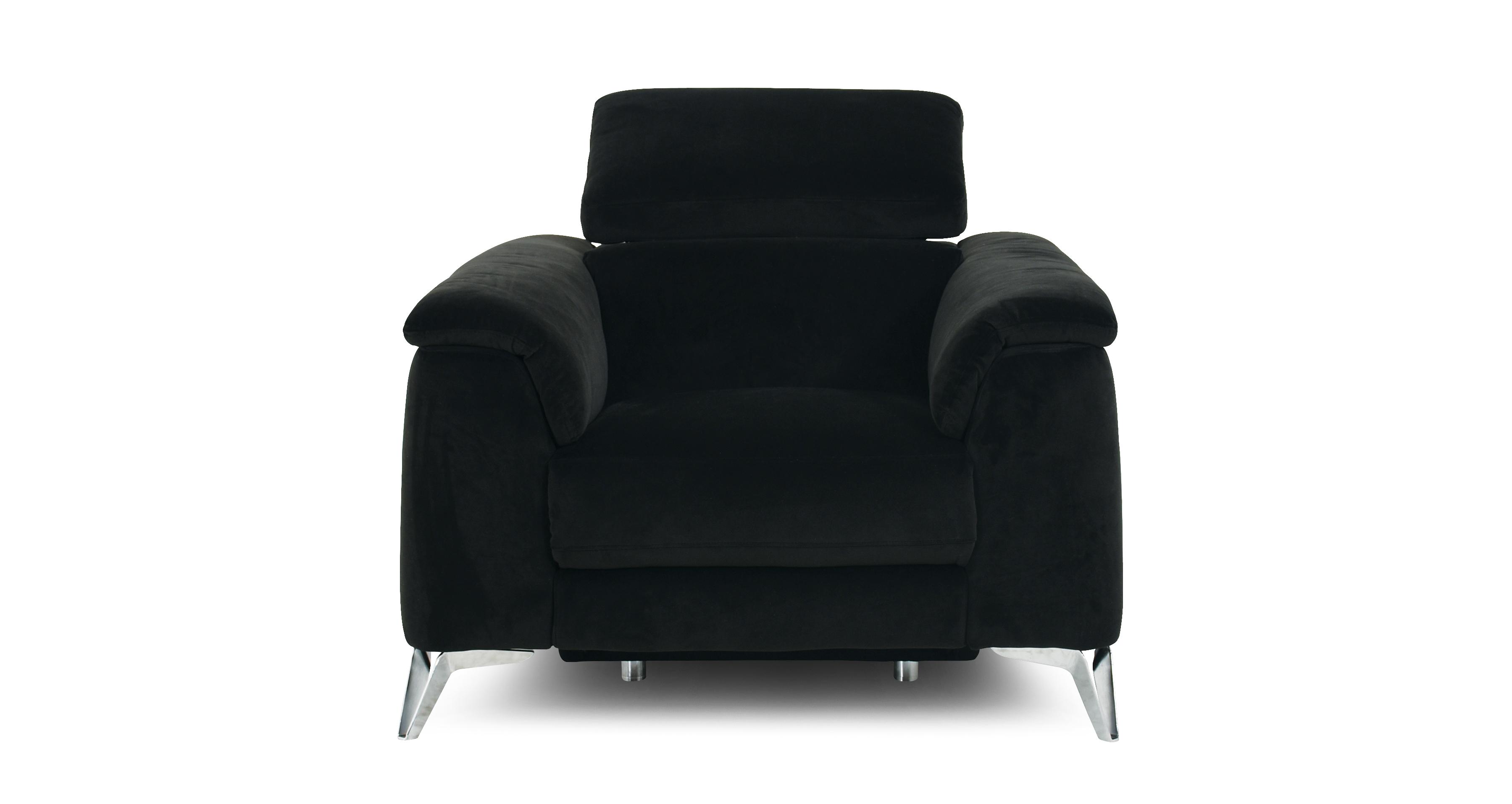 Black deals velvet recliner