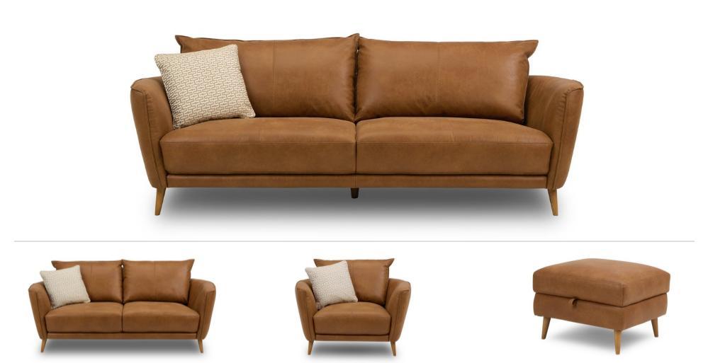 3 Seater Sofa, 2 Seater Sofa, Chair & Footstool