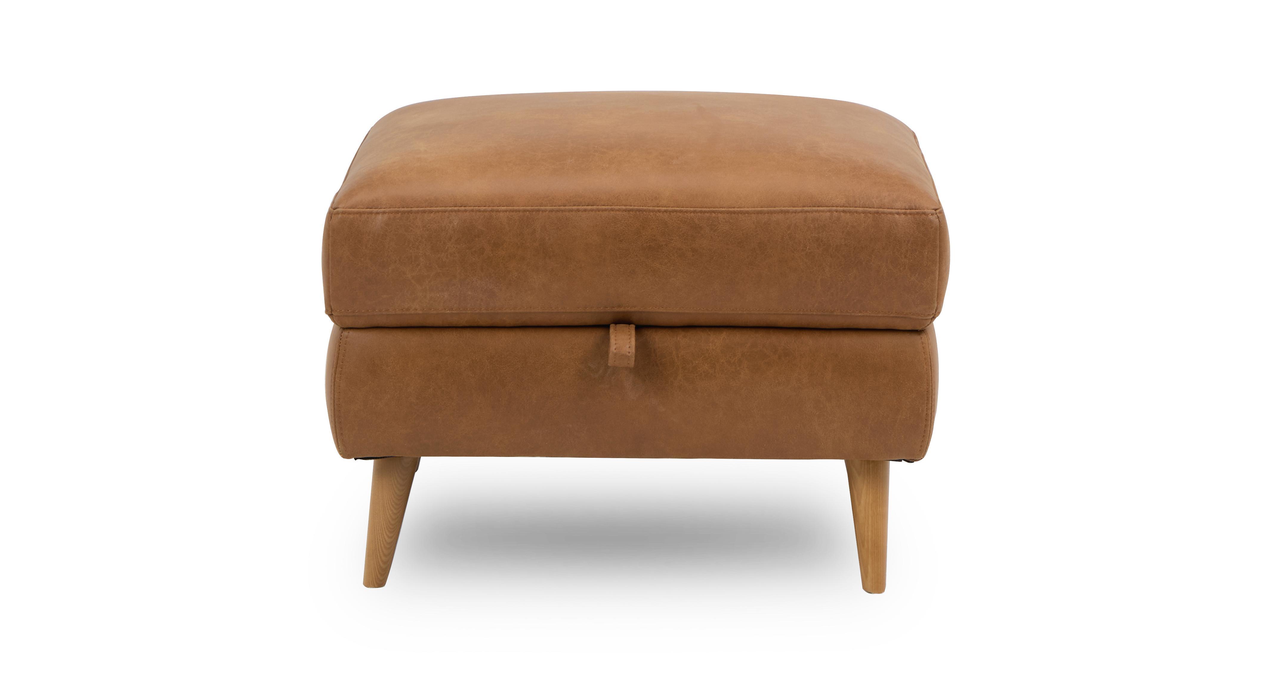 Tennesse-clearance 3 Seater Sofa, 2 Seater Sofa, Chair & Footstool in Delaware Cognac Clearance Cognac