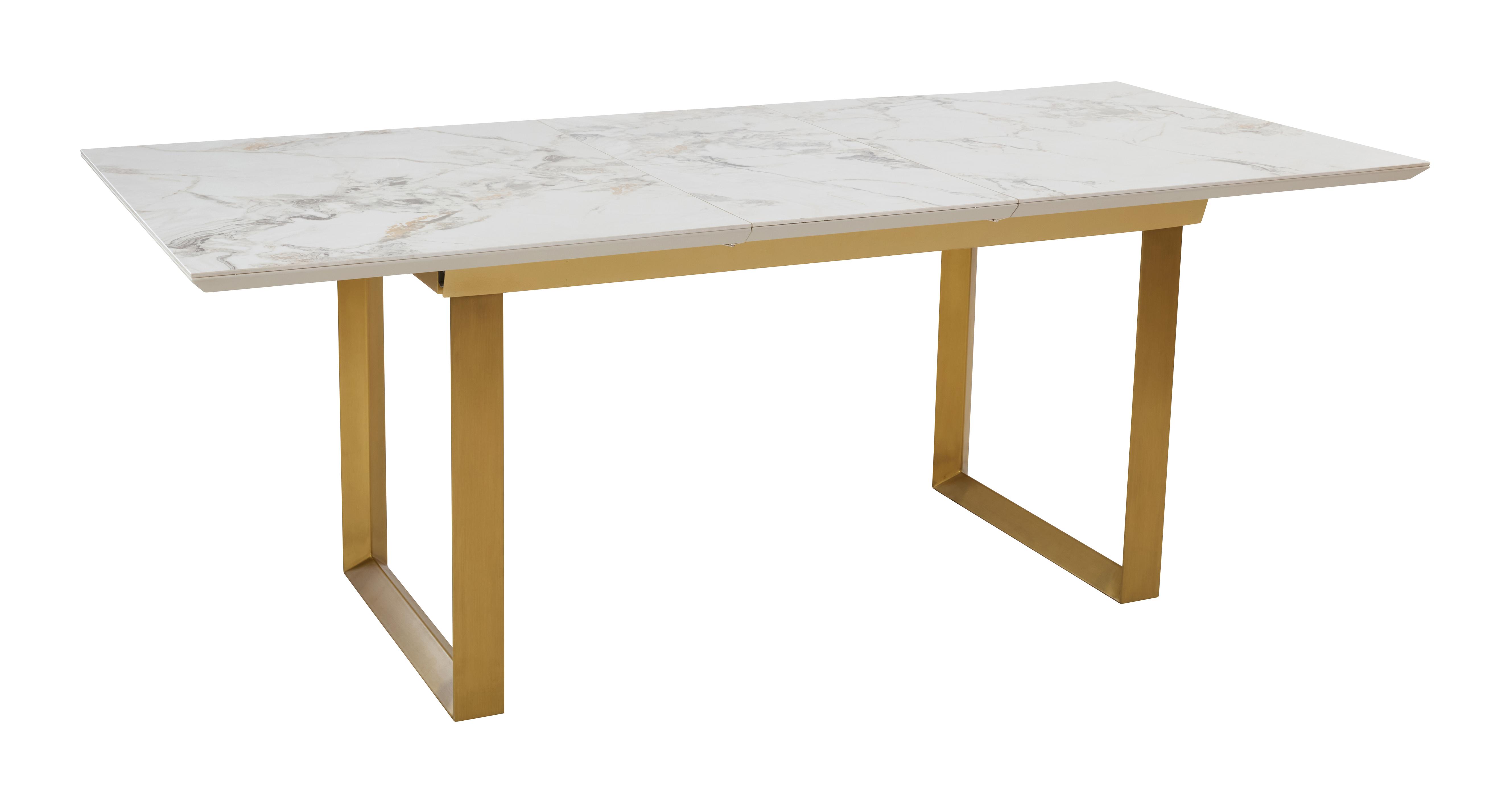Brass Extending 6-8 Seater Dining Table