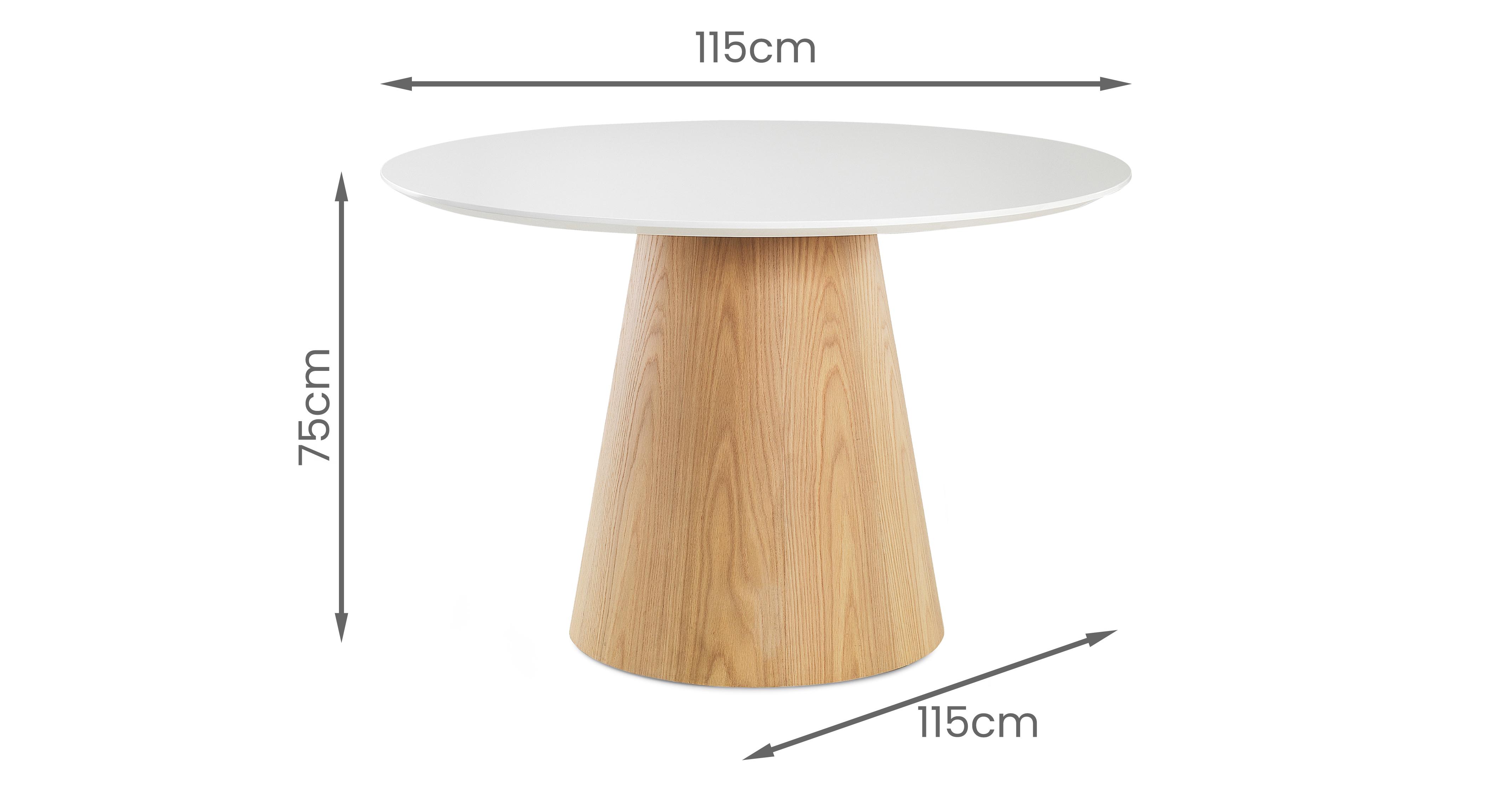 Terzo Dining Table in Terzo Oak Gloss White and Oak