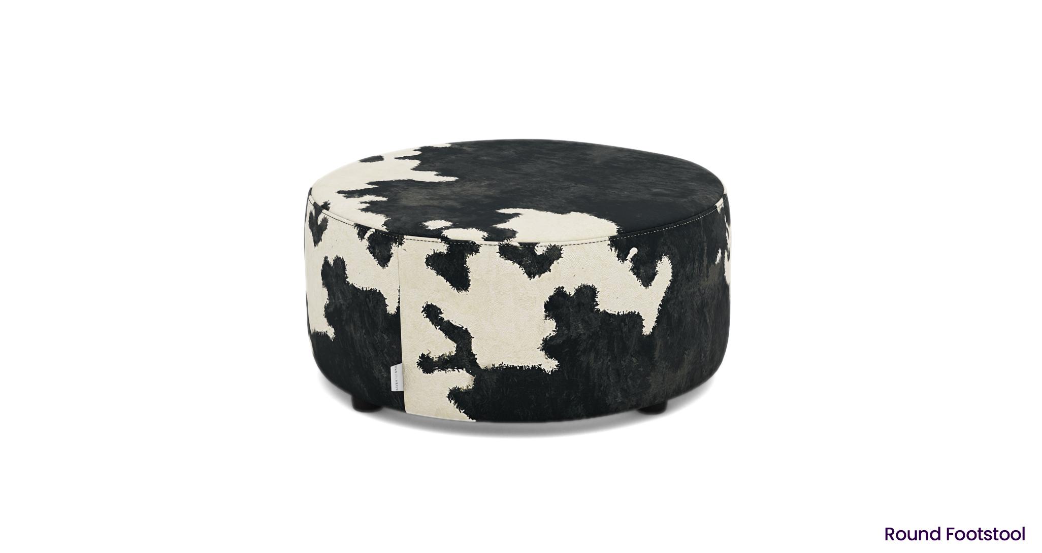 Cow deals print pouf