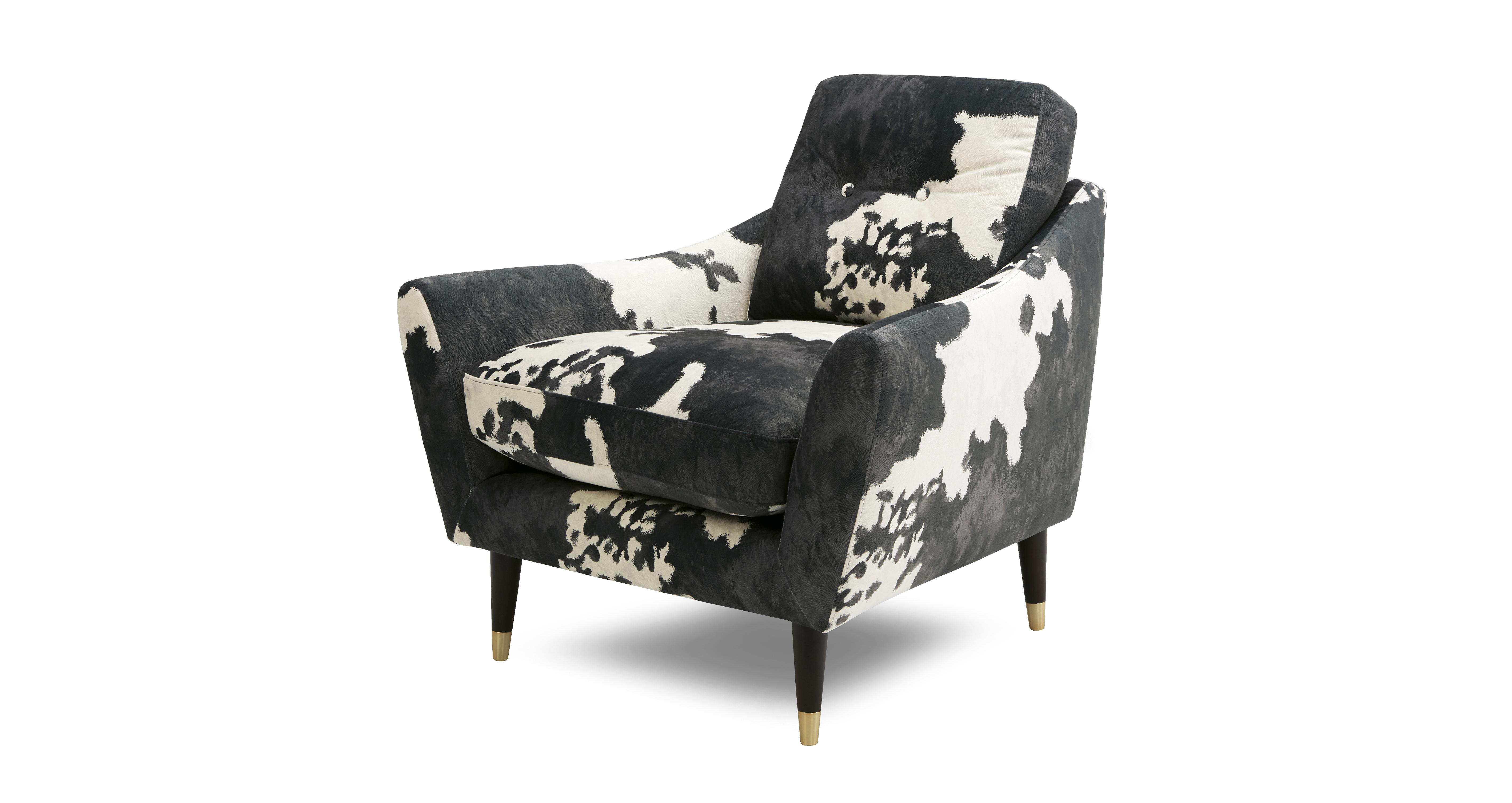 Brown cow print deals chair