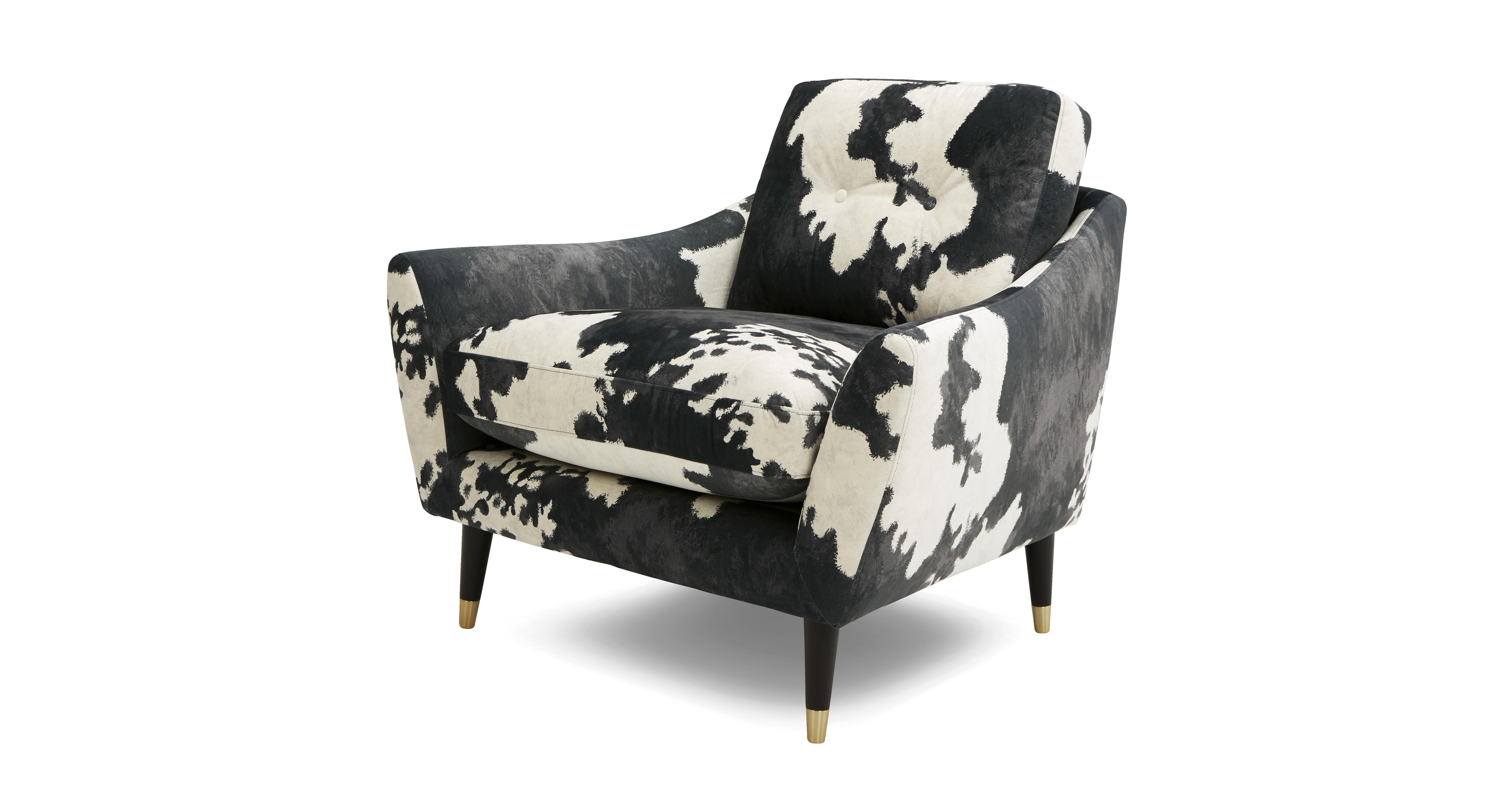 Cow cheap print armchair