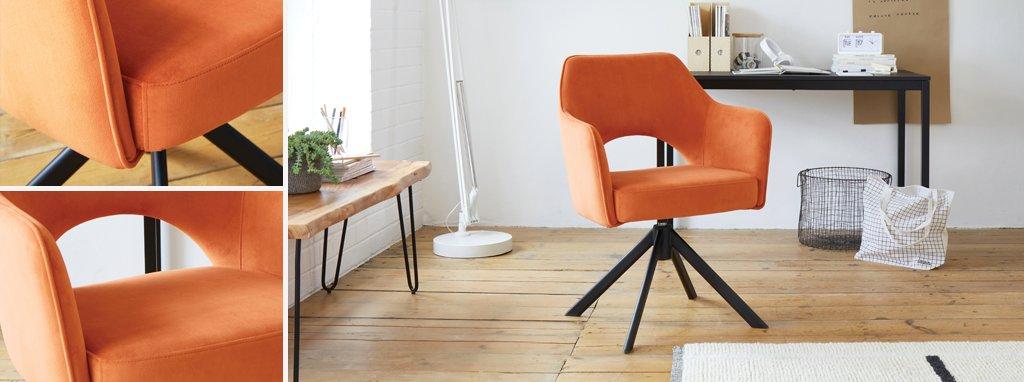 Orange chair office hot sale