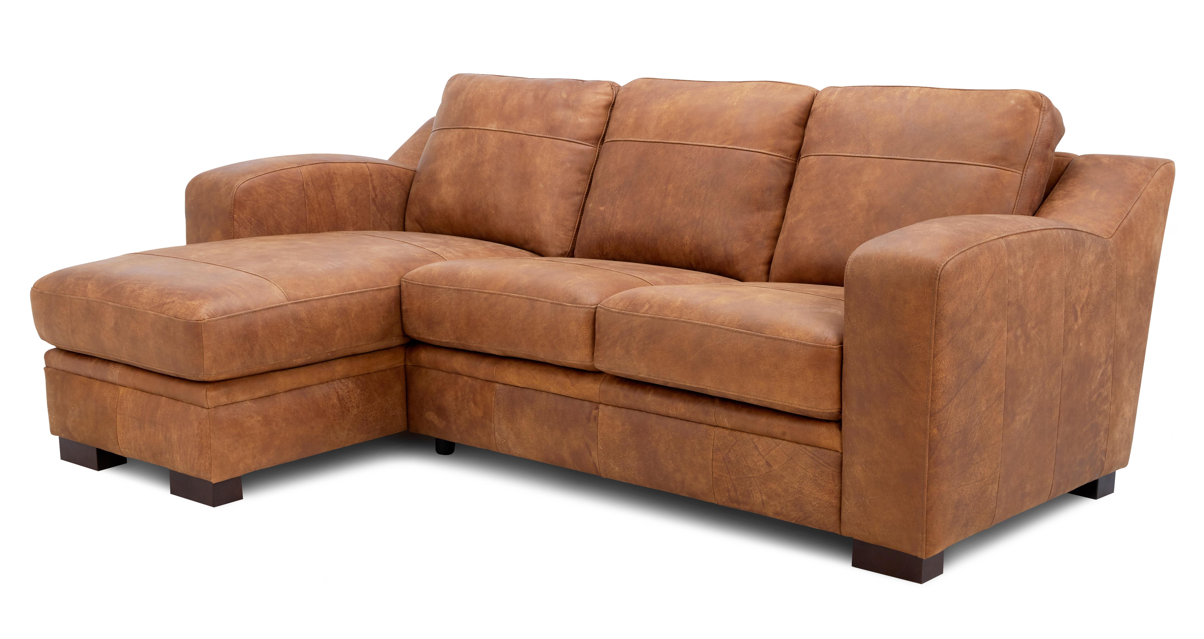 Dfs leather deals corner sofa