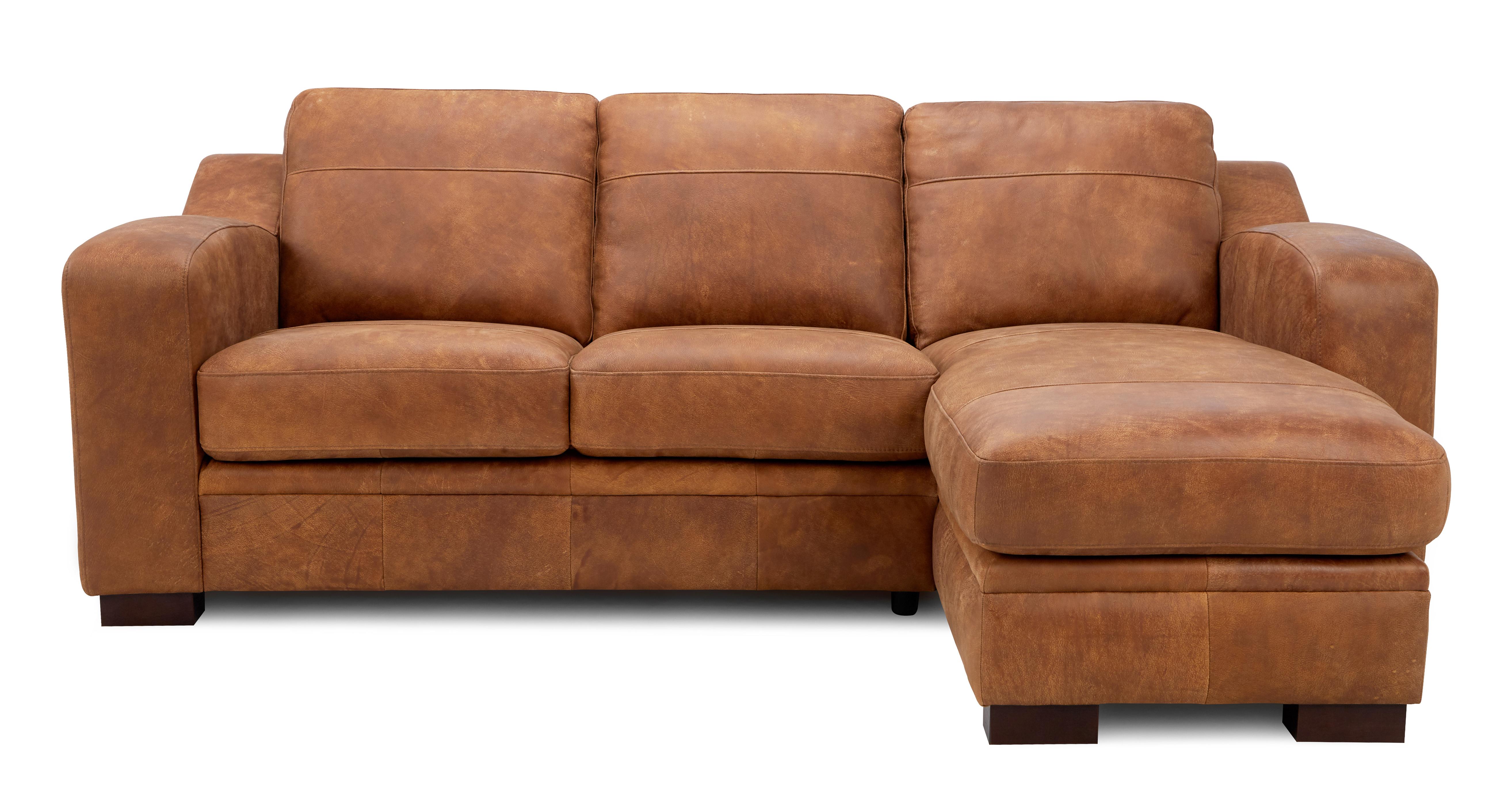 leather sofa with chaise end