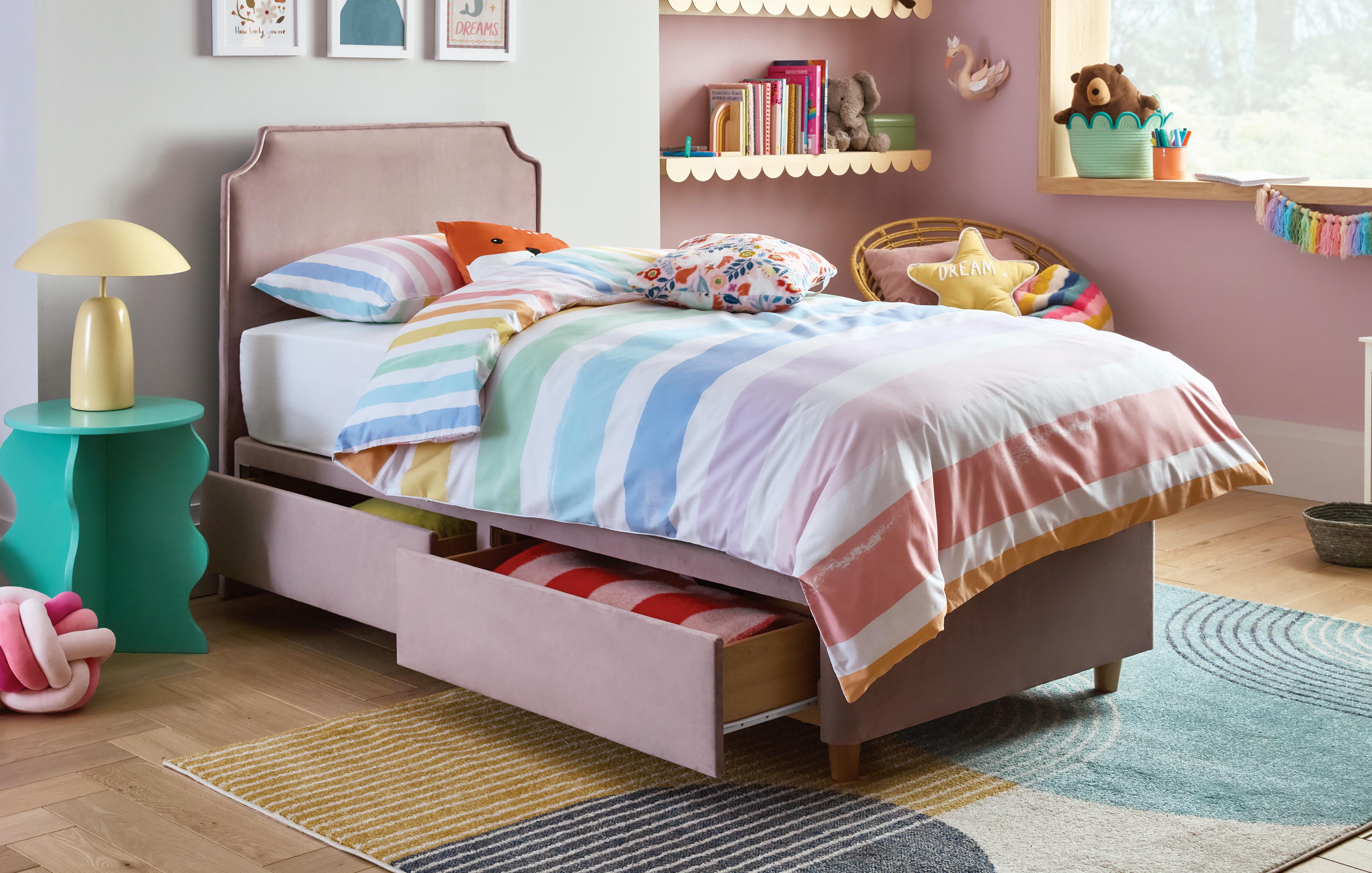 Single 2 Drawer Bedframe and Flik Mattress