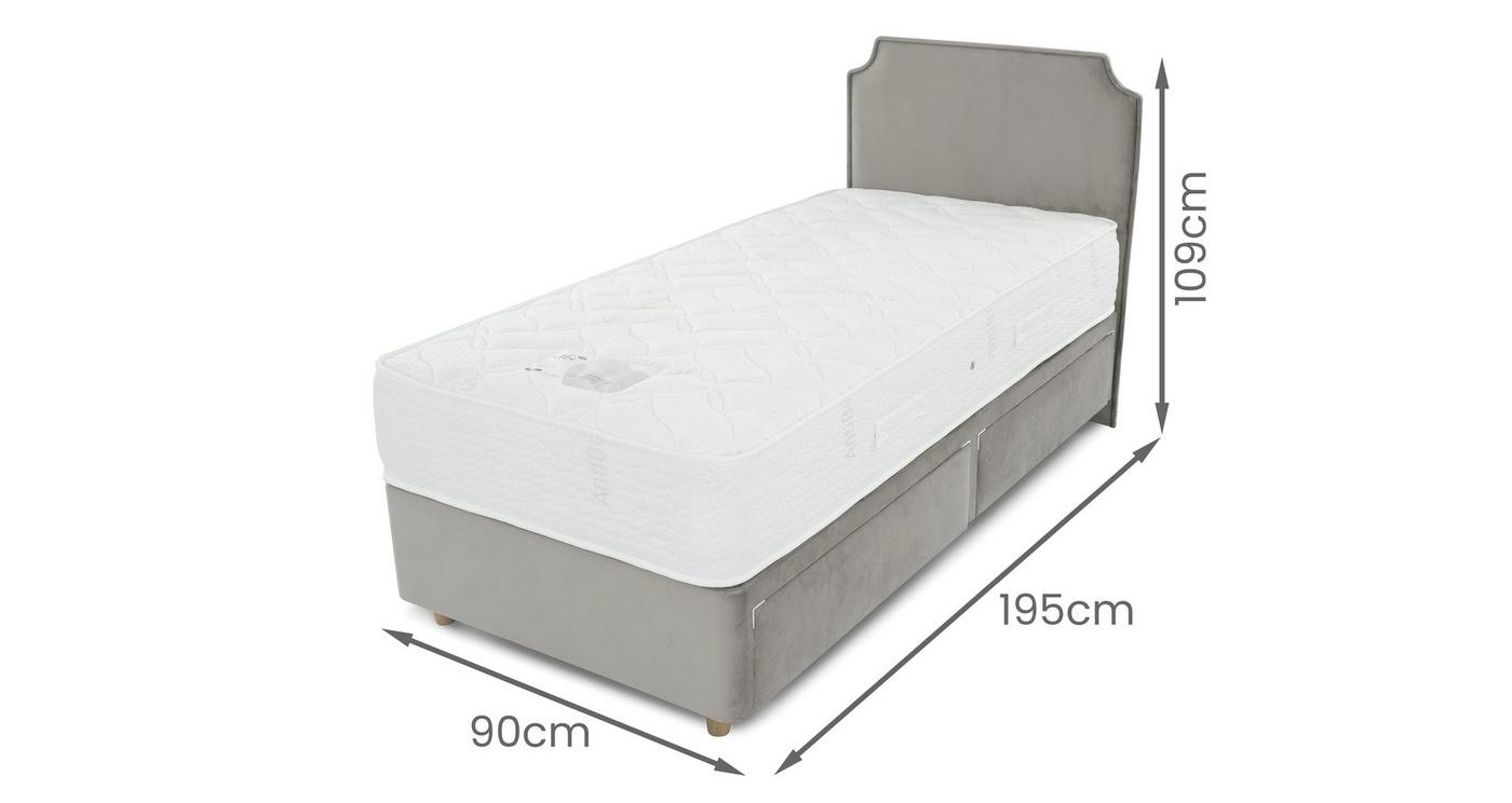 Single 2 Drawer Bedframe and Flik Mattress view 2