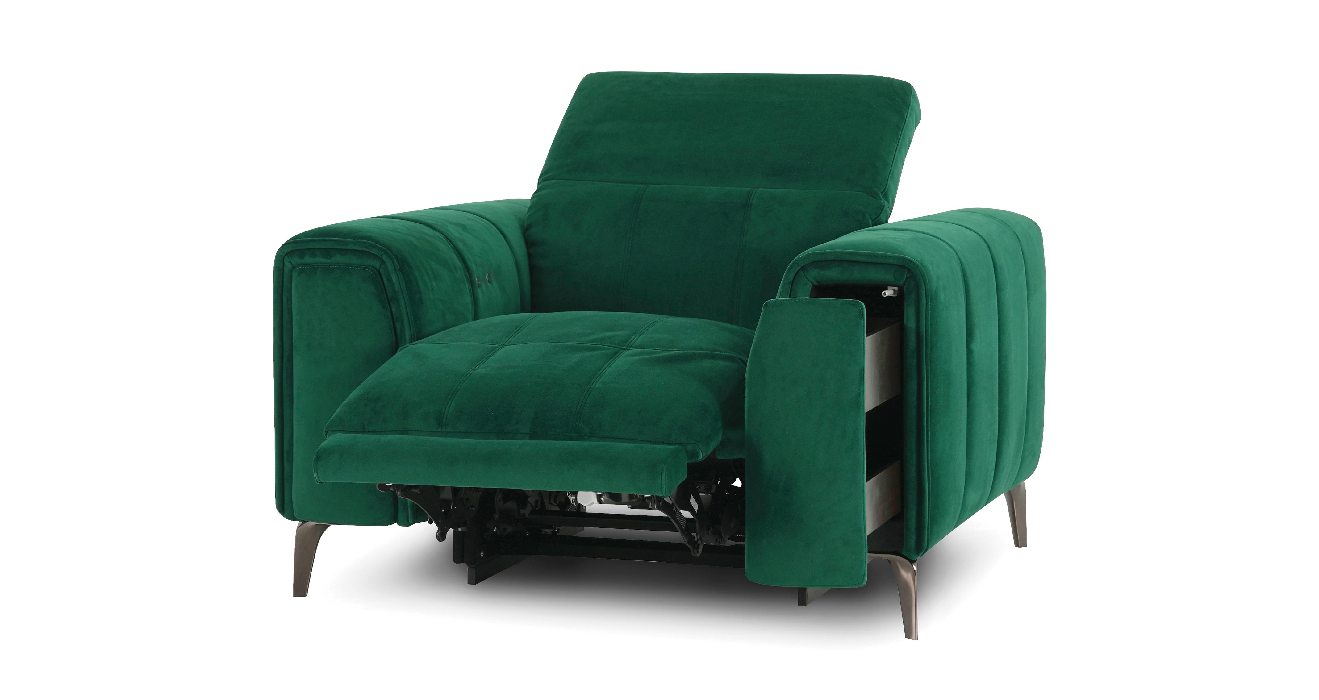 Torren Power Storage Arm Recliner Chair in Boutique Emerald