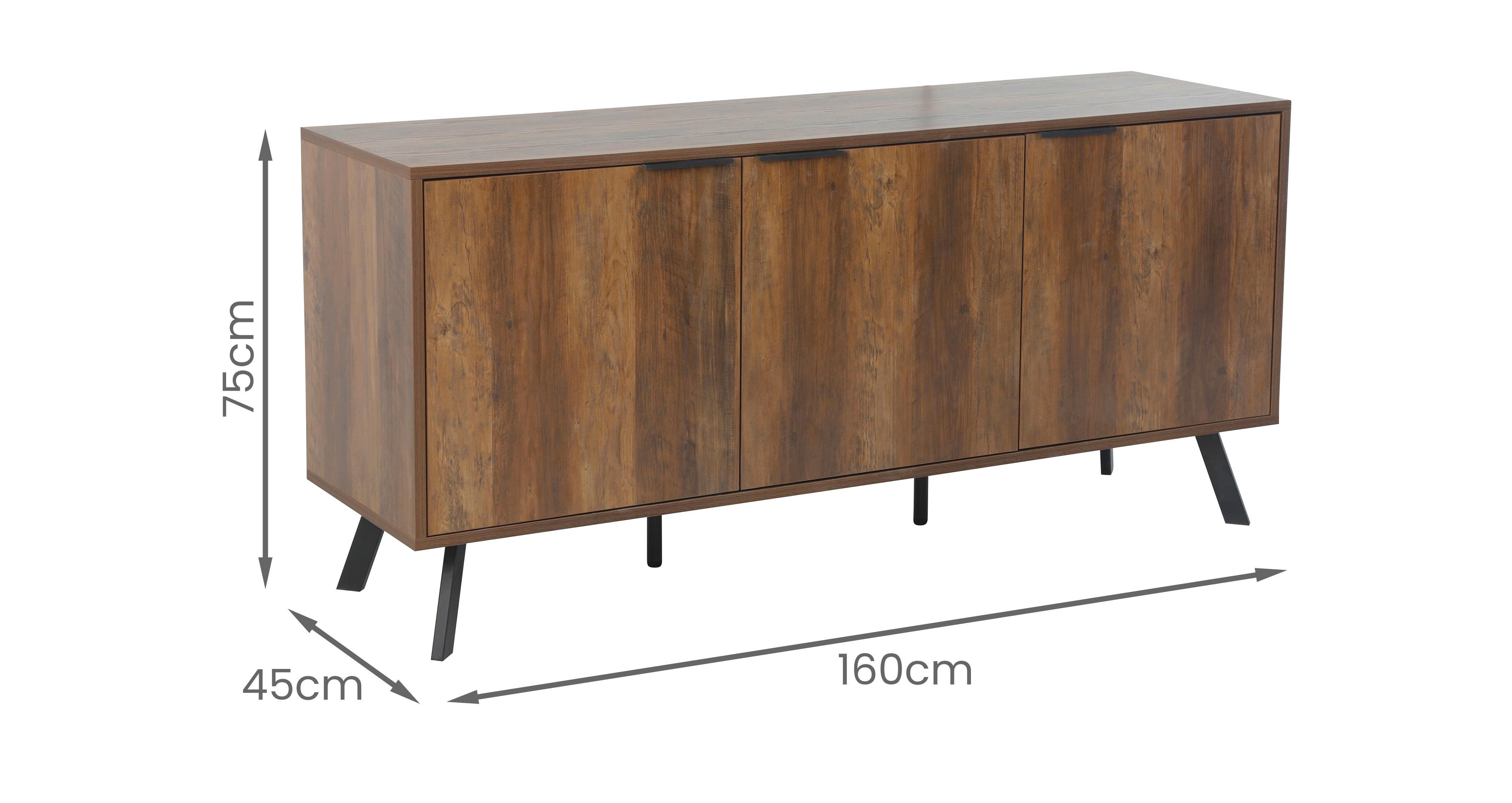 Trae Sideboard in Trae Walnut and Black Walnut and Black
