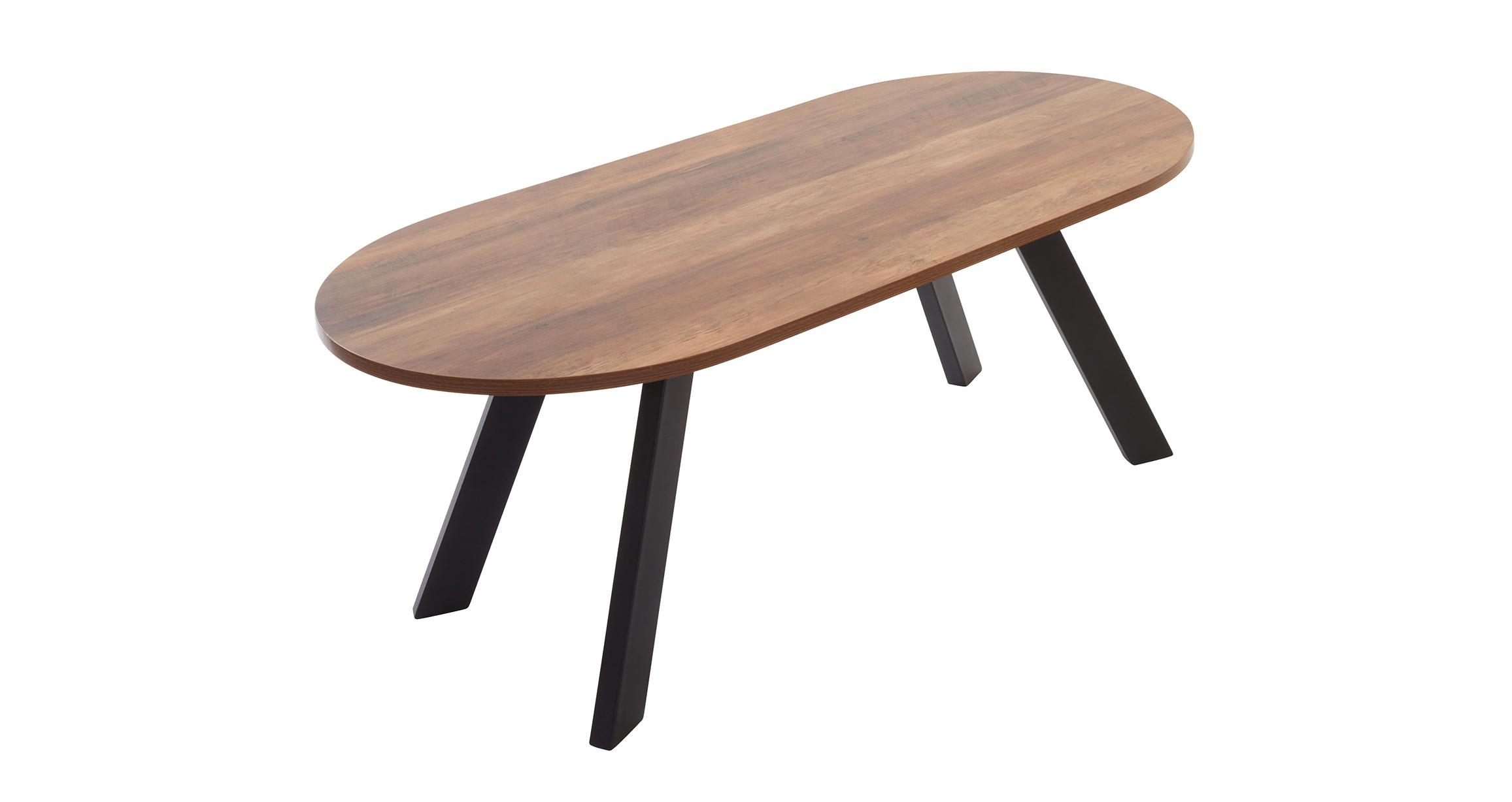 Trae Coffee Table in Trae Walnut and Black Walnut and Black