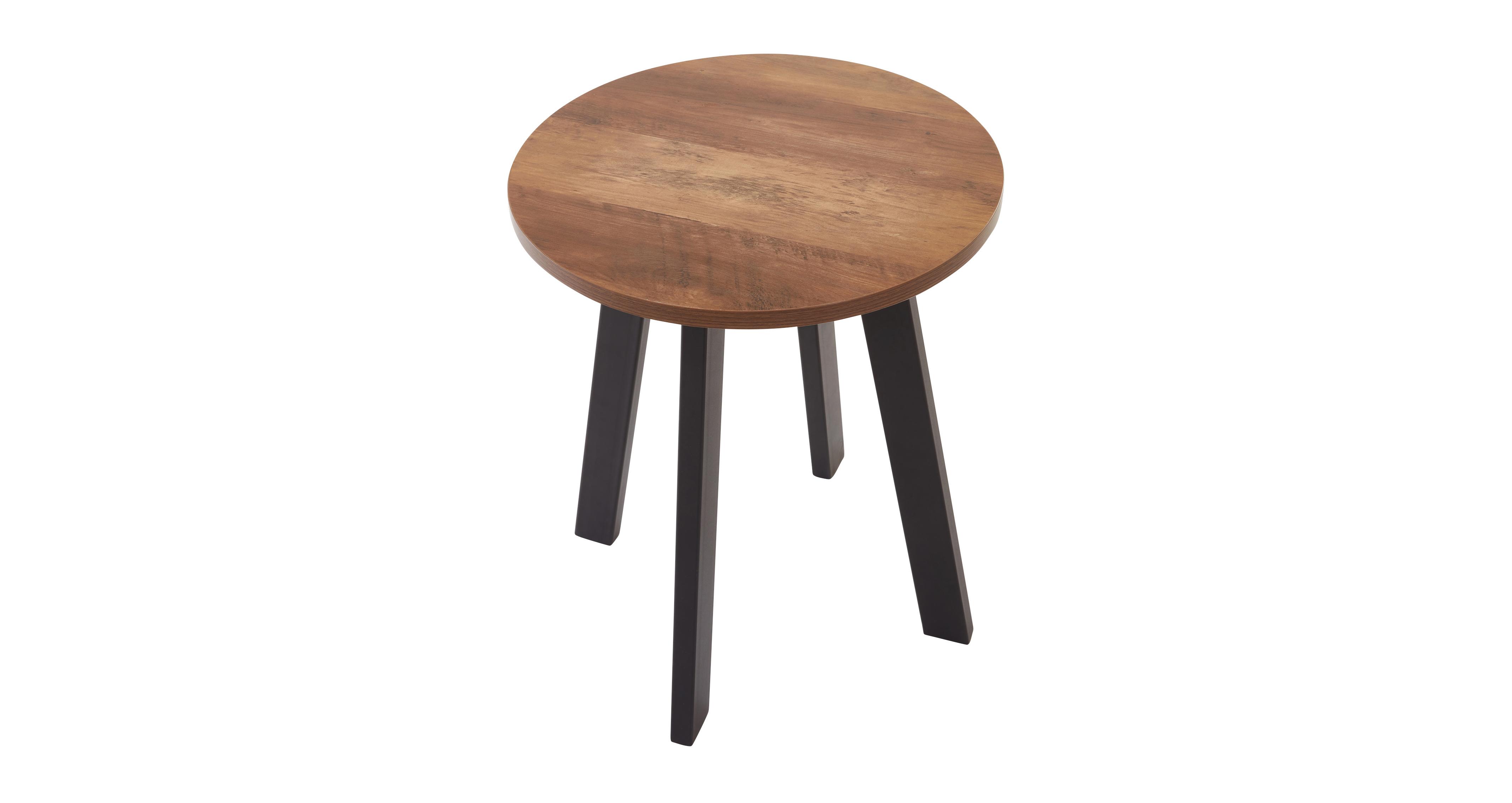 Trae Side Table in Trae Walnut and Black Walnut and Black