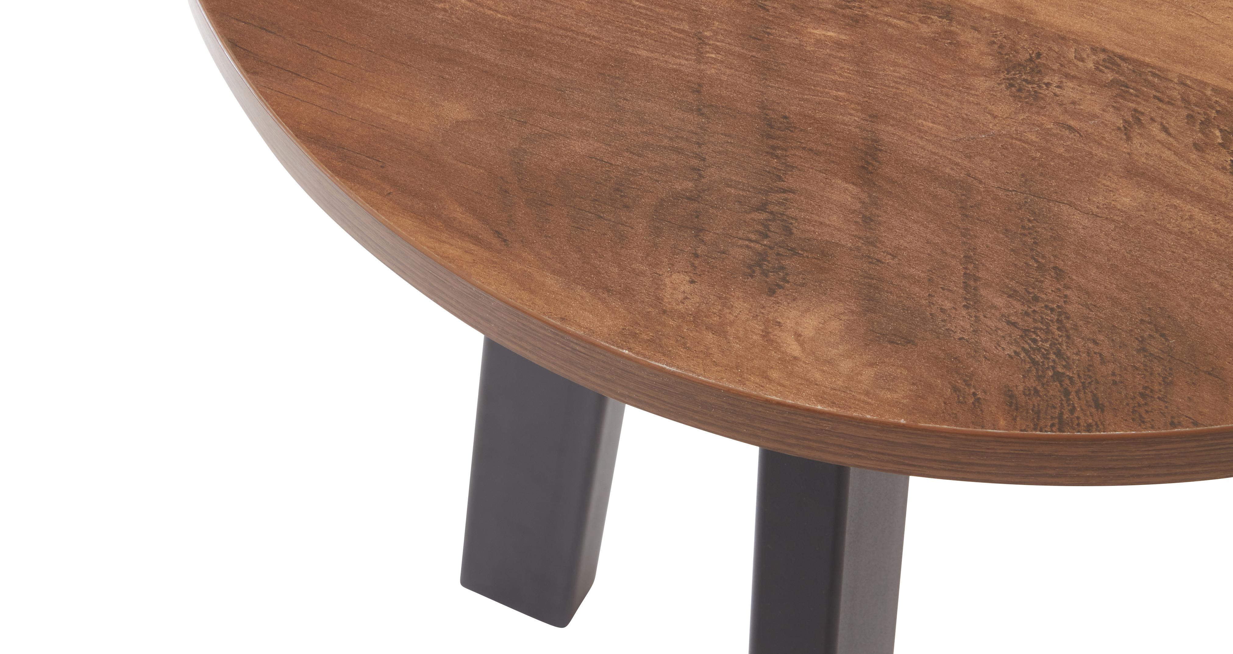 Trae Side Table in Trae Walnut and Black Walnut and Black
