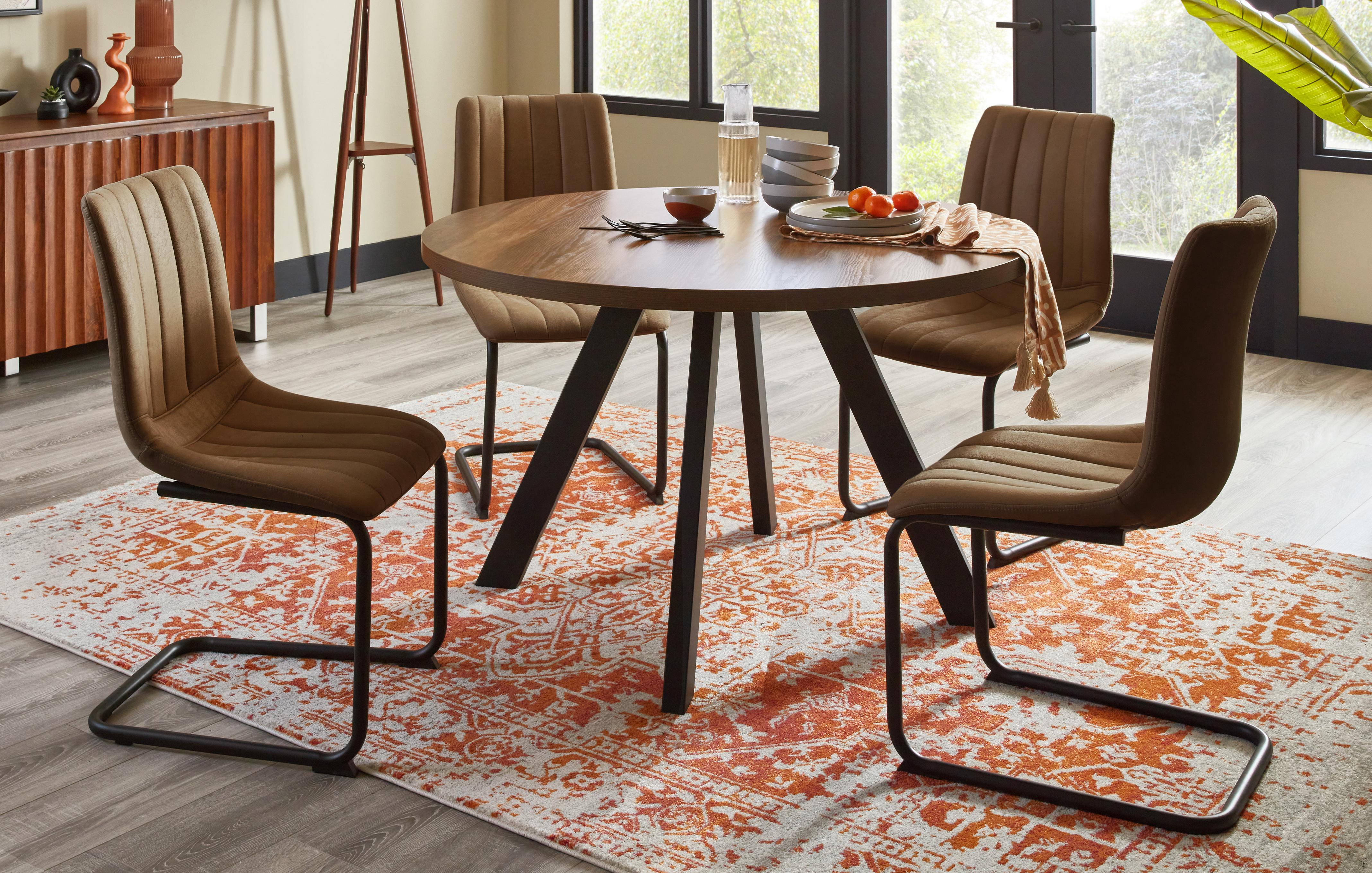 Fixed Dining Table & 4 Chairs