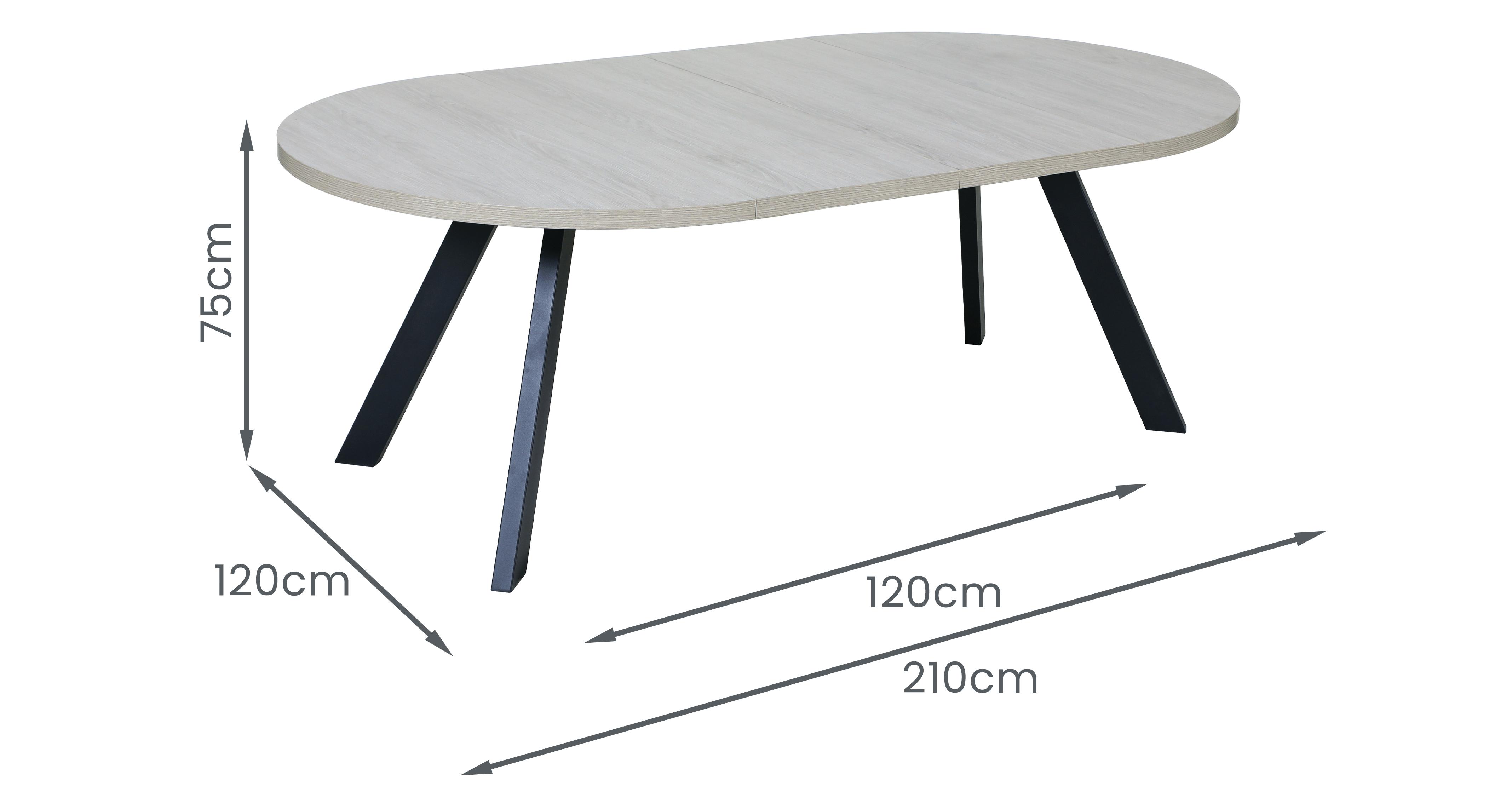 Trae Extending Dining Table & 4 Chairs in Trae Grey Grey