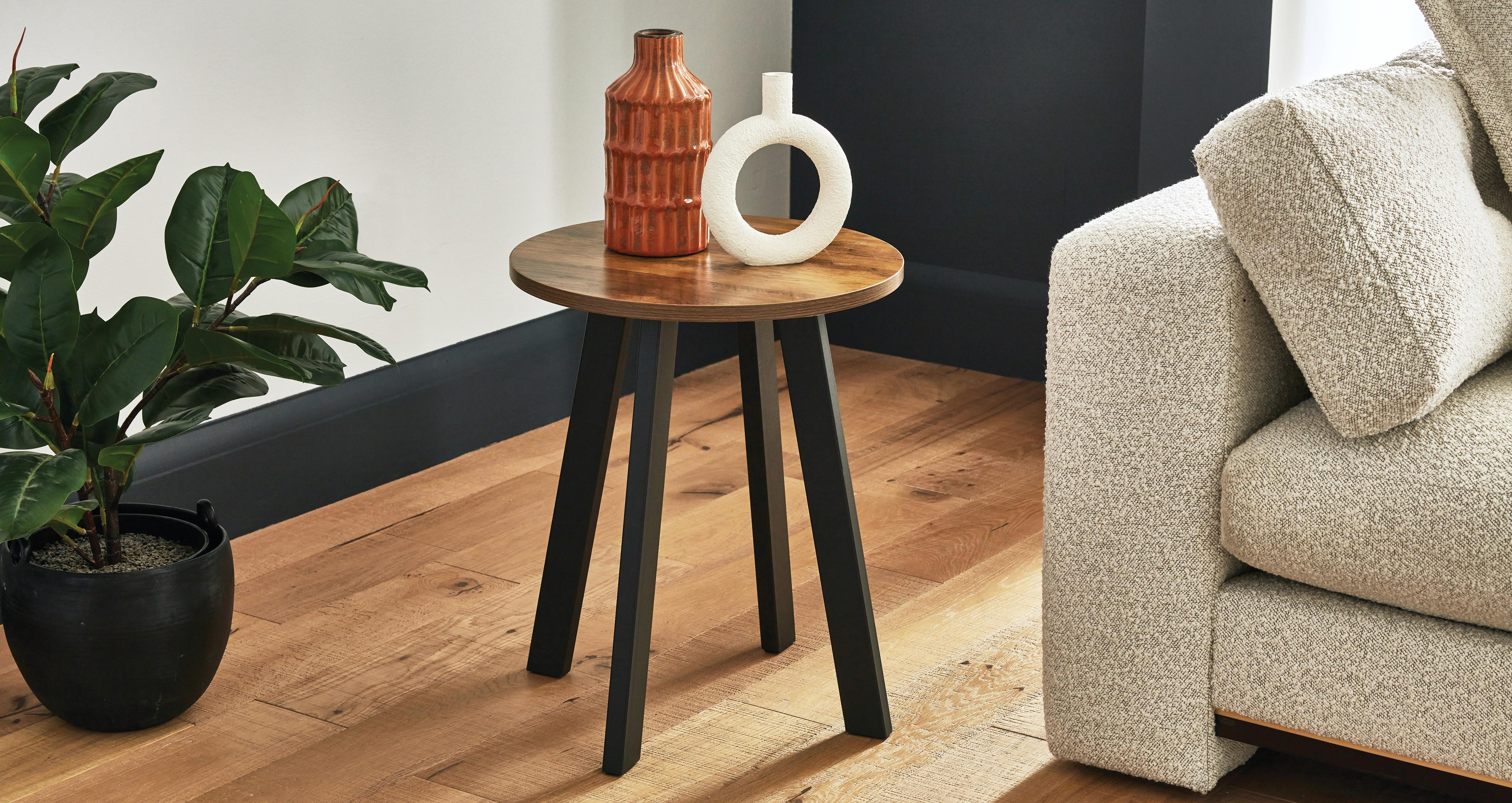Trae Occasional Bundle in Trae Walnut and Black Walnut and Black
