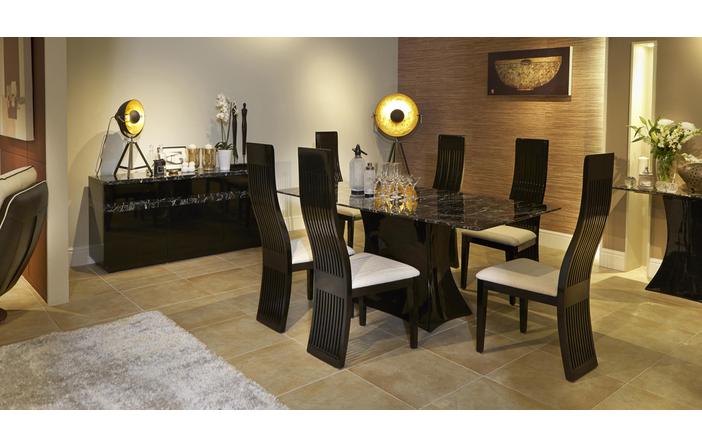 Trattoria Fixed Rectangular Table And 4, Marble Dining Table And Chairs Dfs