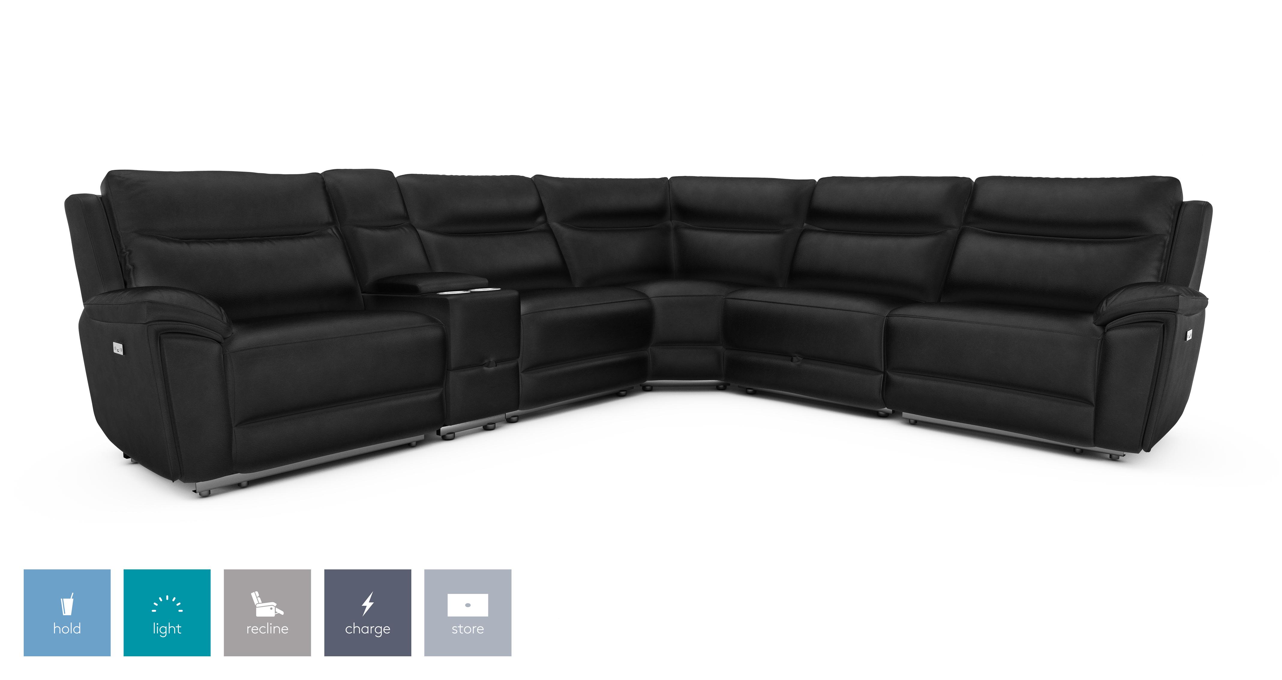 2 Corner 2 Power Recliner and Console