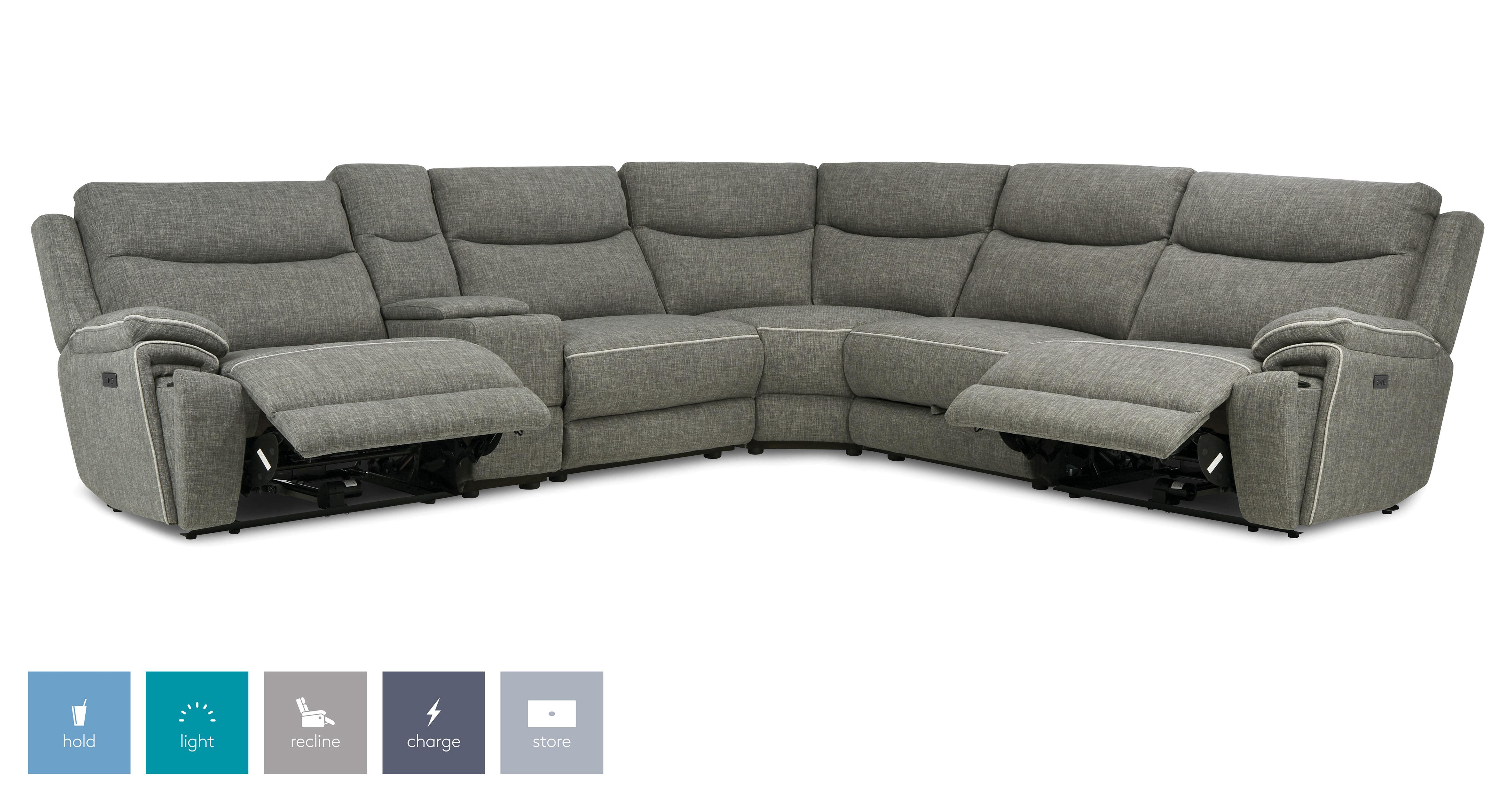 2 Corner 2 Power Recliner and Console