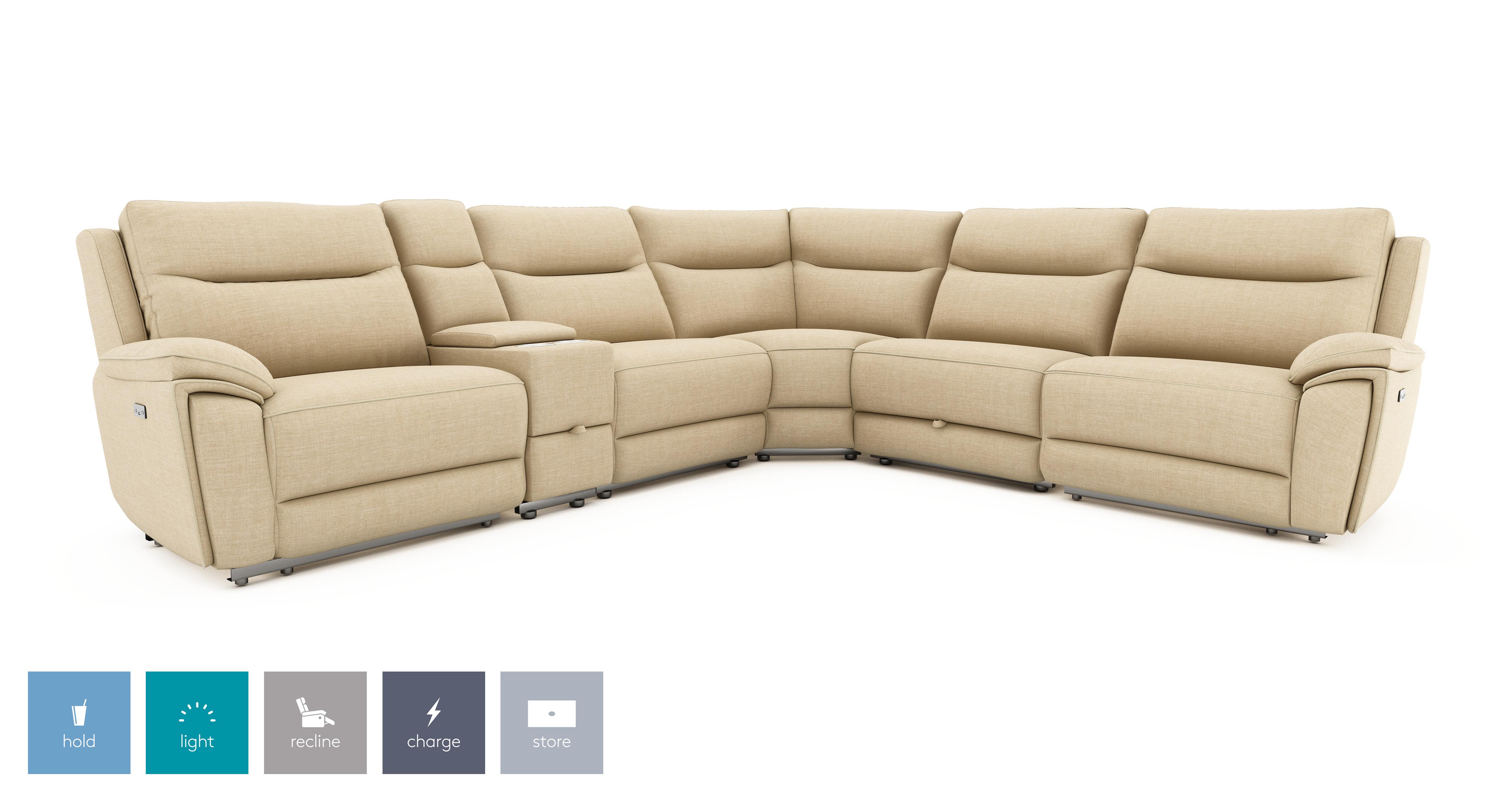 2 Corner 2 Power Recliner and Console