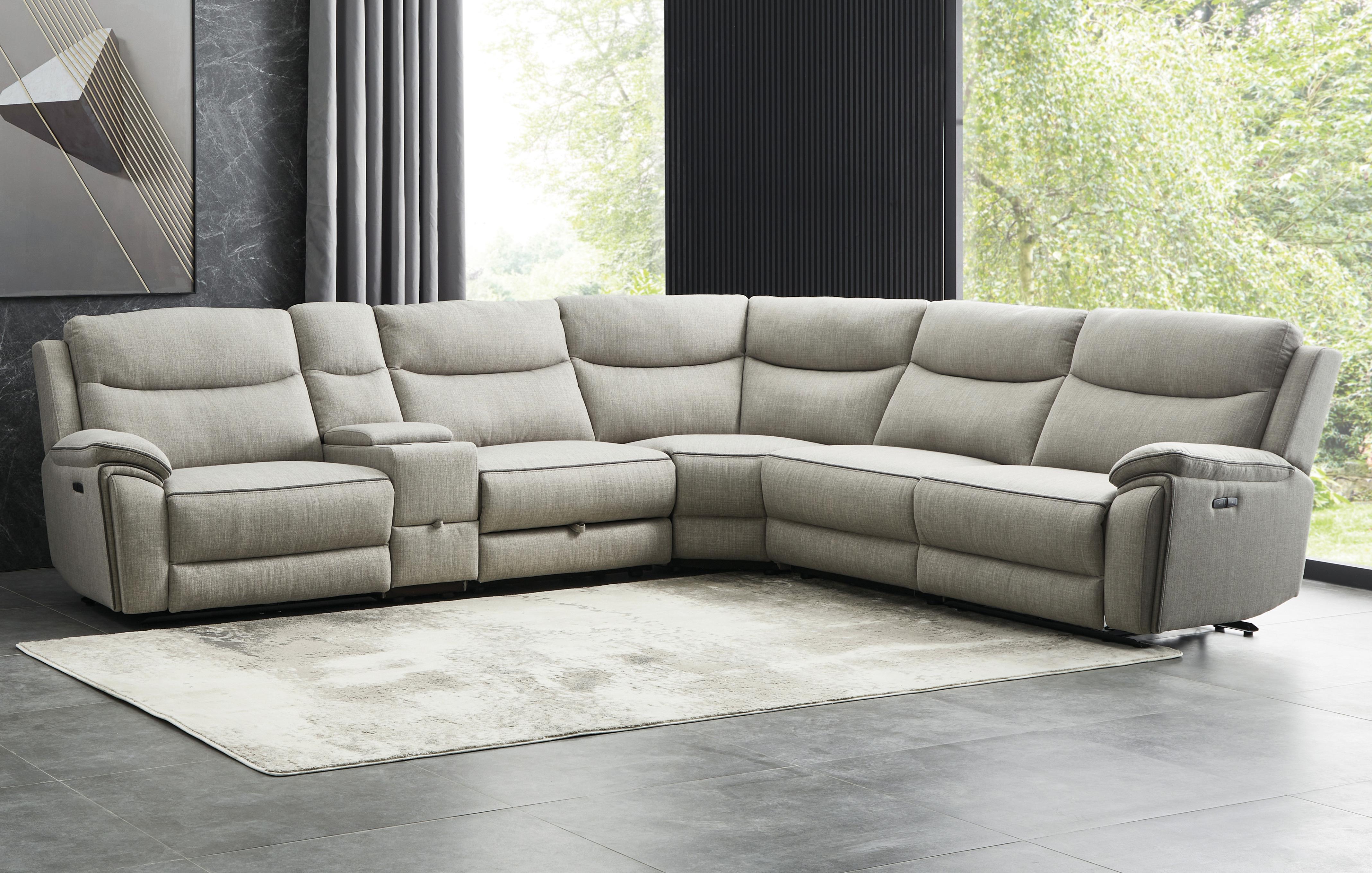 Charcoal 2 Corner 2 Sofa and Footstool Bundle