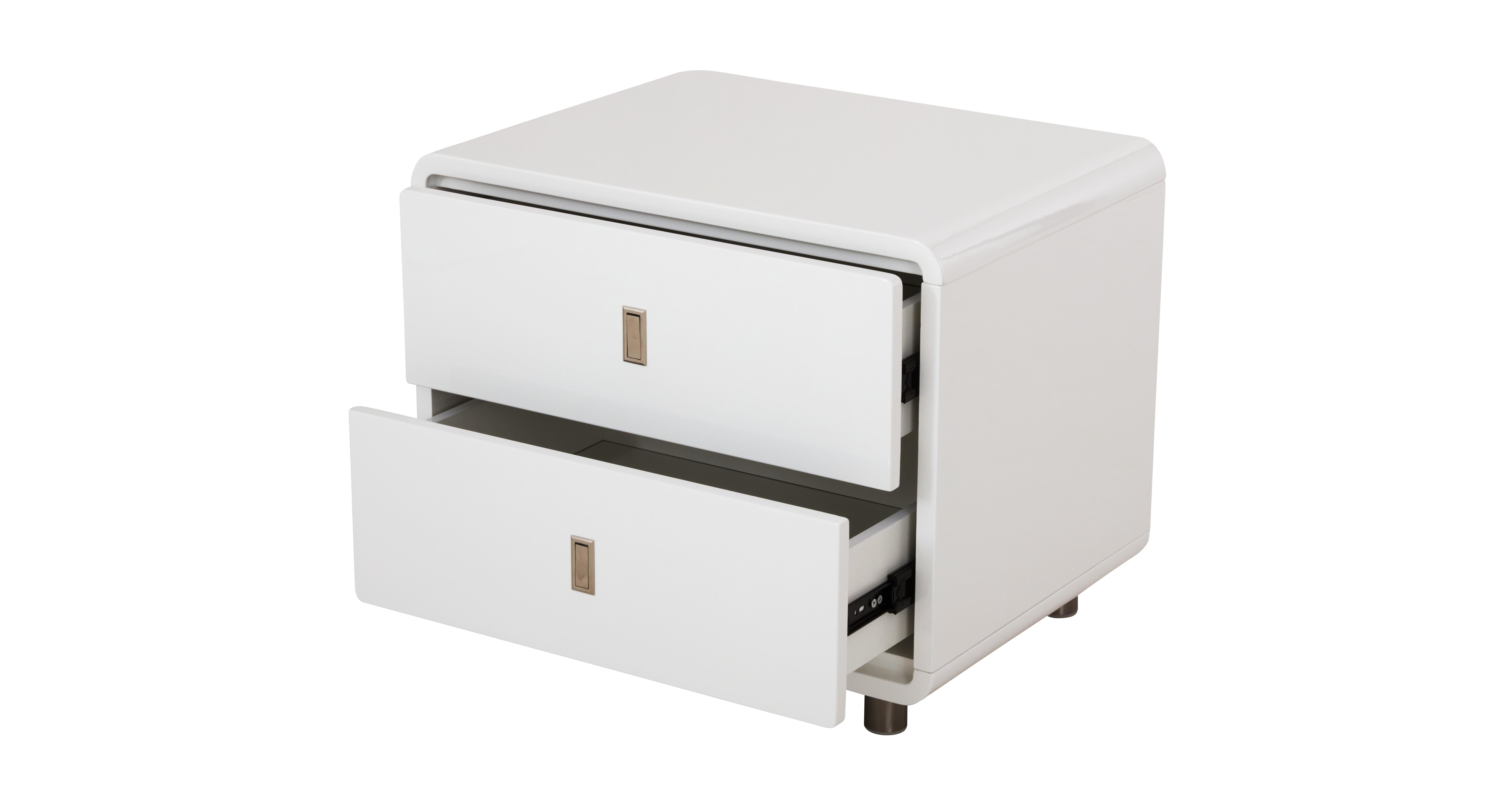 Tresco Bedside Table in Tresco White White