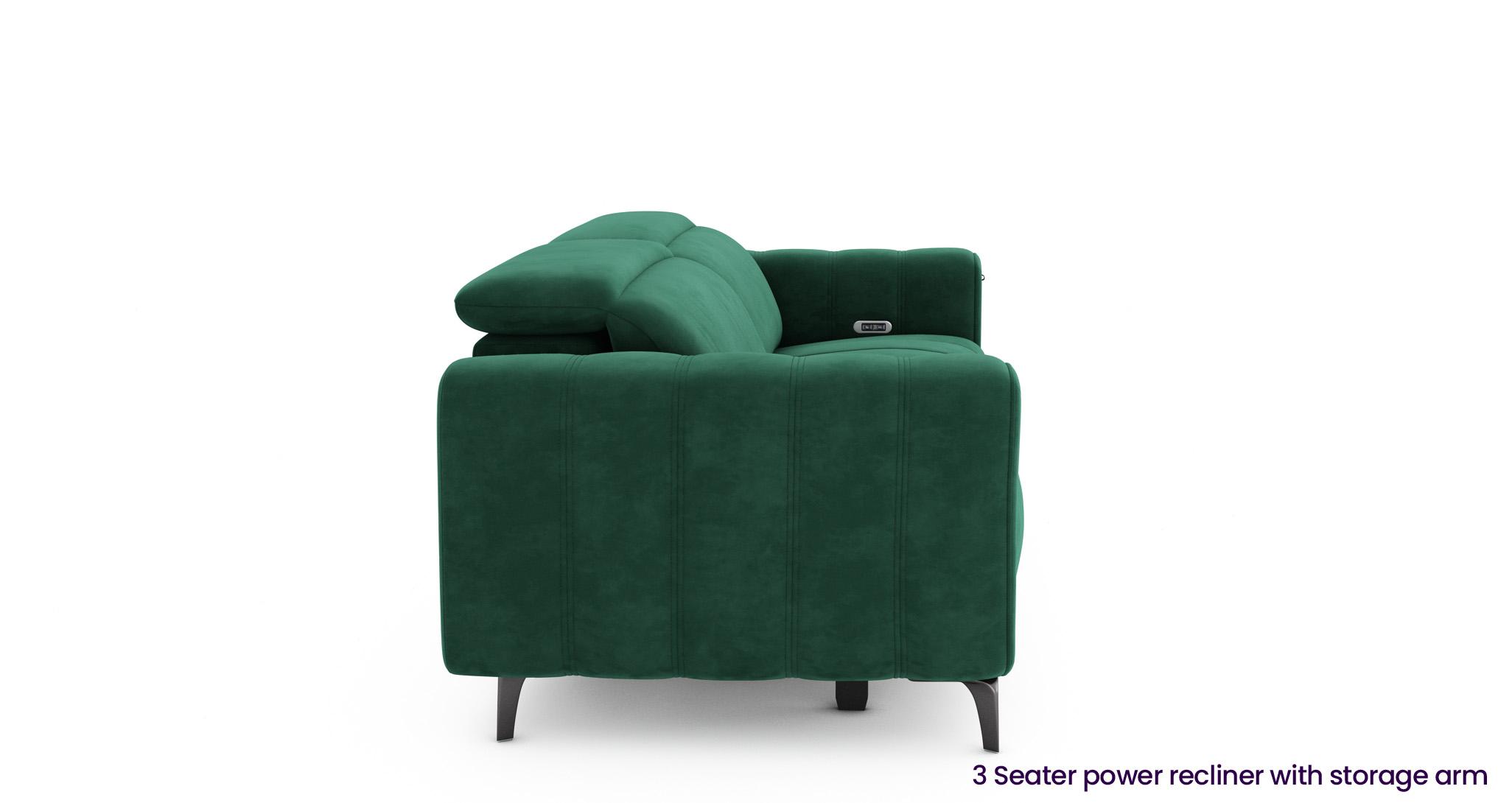 Green velvet recliner sofa new arrivals