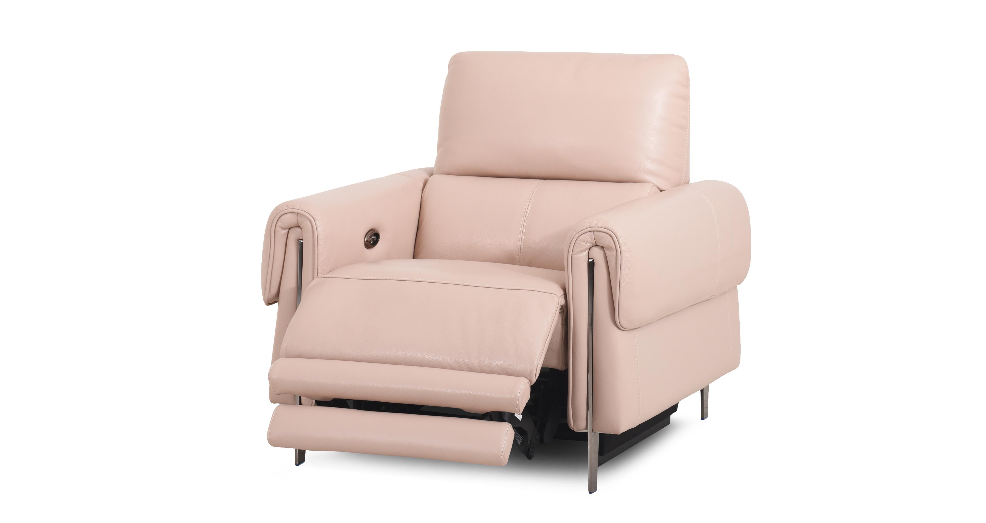 Blush pink recliner deals chair