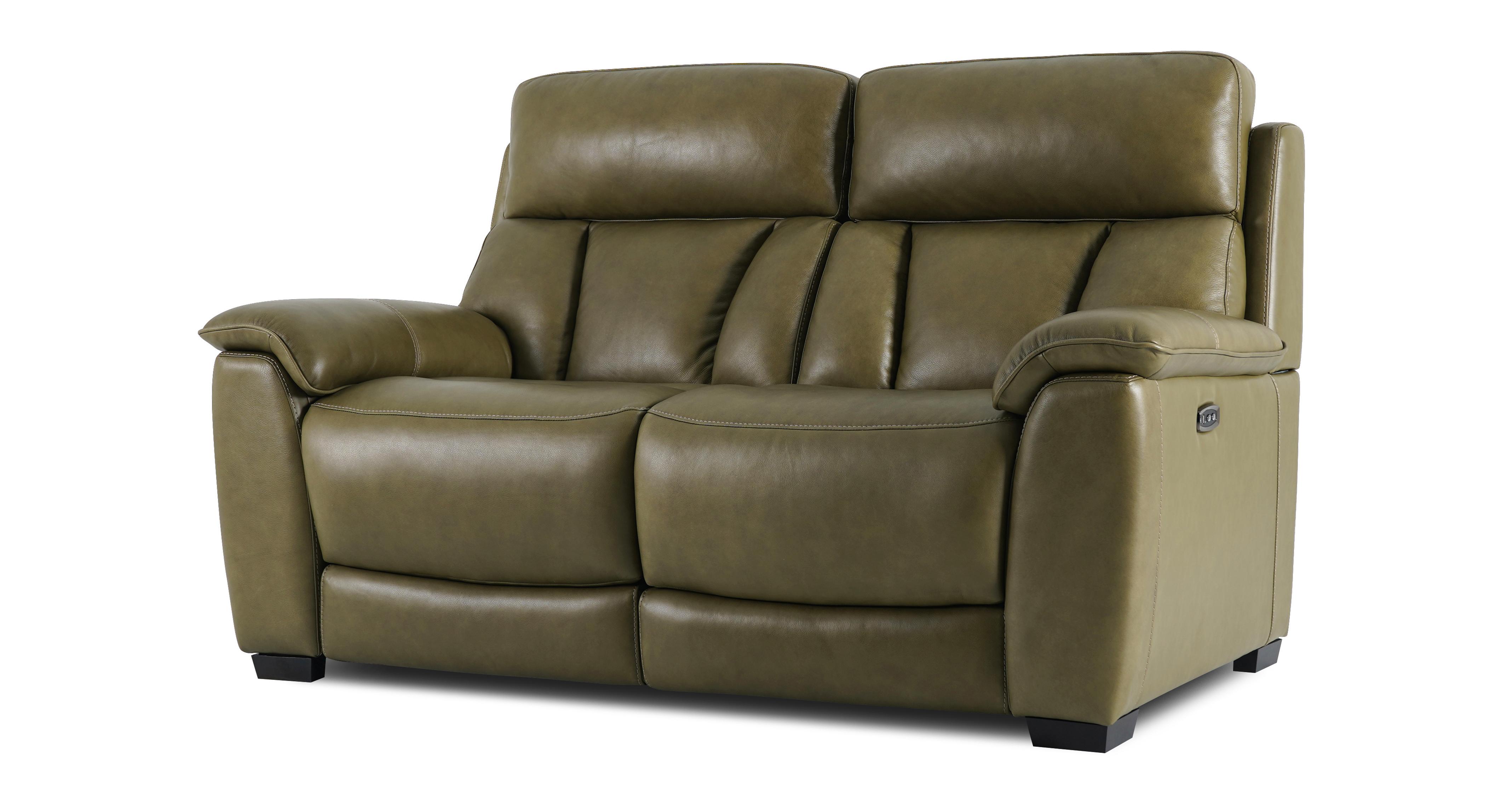Valen 2 Seat Power Recliner in Fulton Leather Olive