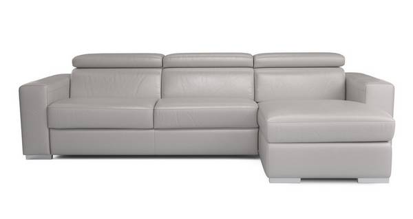 3 Seater Sofa Lucca Contrast Dfs, Leather Sofa Bed With Storage Chaise